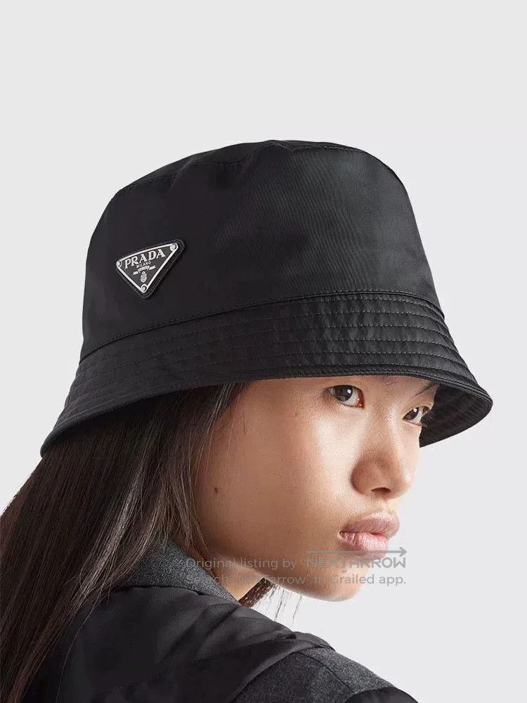 Prada prada black nylon bucket hat size medium. Size ONE SIZE - 7 Thumbnail