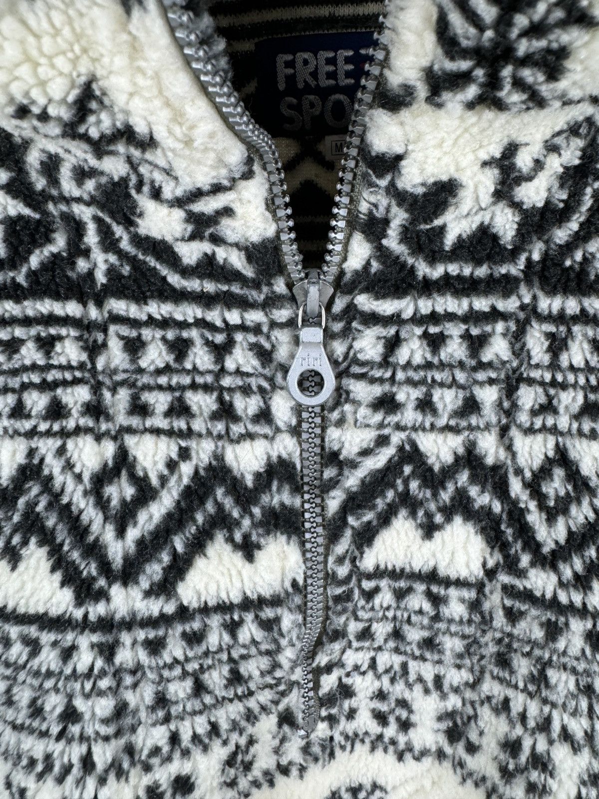 Vintage Vintage 90s Full Print half zip riri American fleece Size US M / EU 48-50 / 2 - 8 Thumbnail