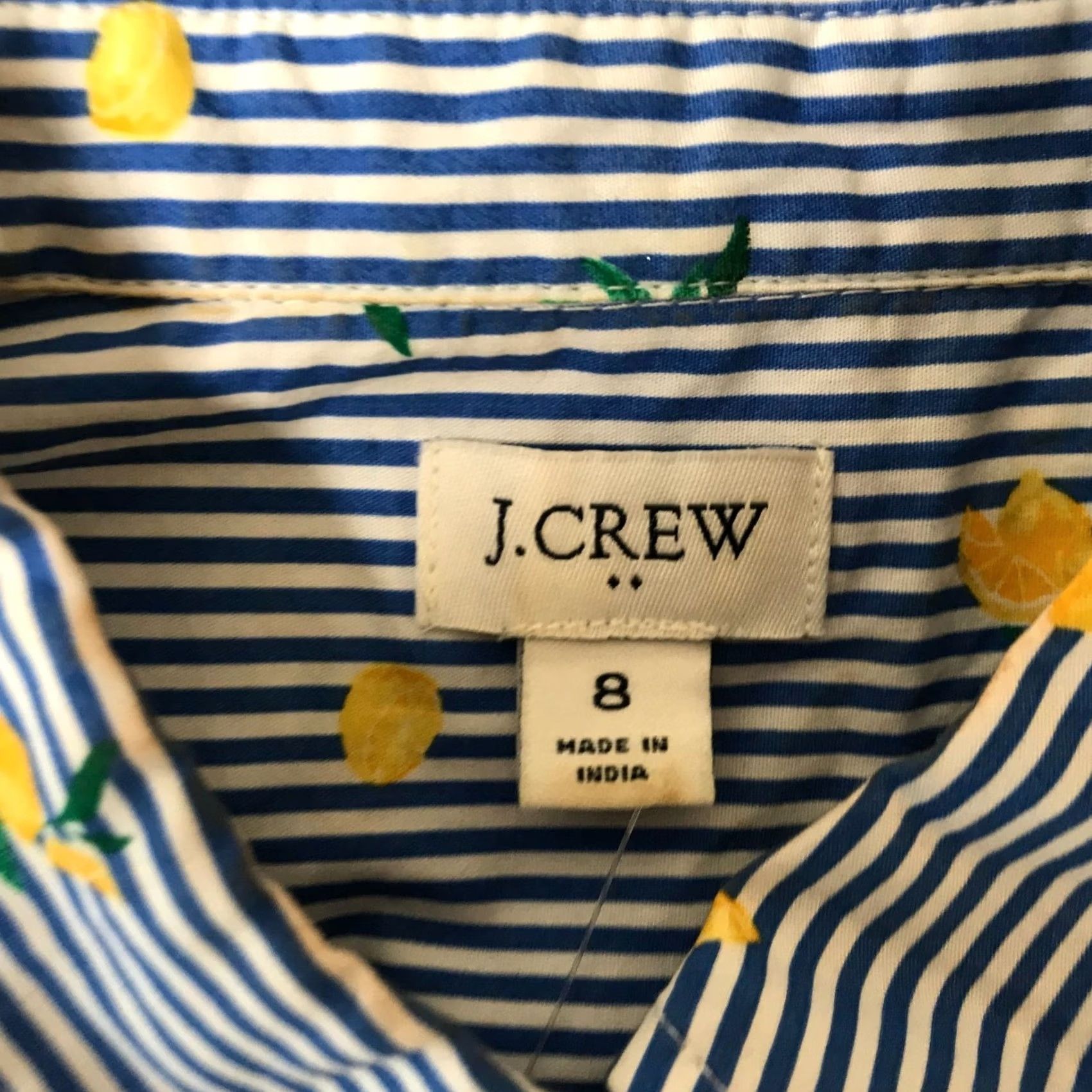 J.Crew J.CREW Women's 8 Button-Up Belted Dress BLUE/WHITE Stripe Size M / US 6-8 / IT 42-44 - 7 Thumbnail