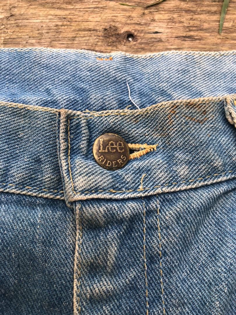 Lee × Vintage Vintage 70s Lee Riders Washed Jeans Talon Zip Size US 31 - 6 Thumbnail