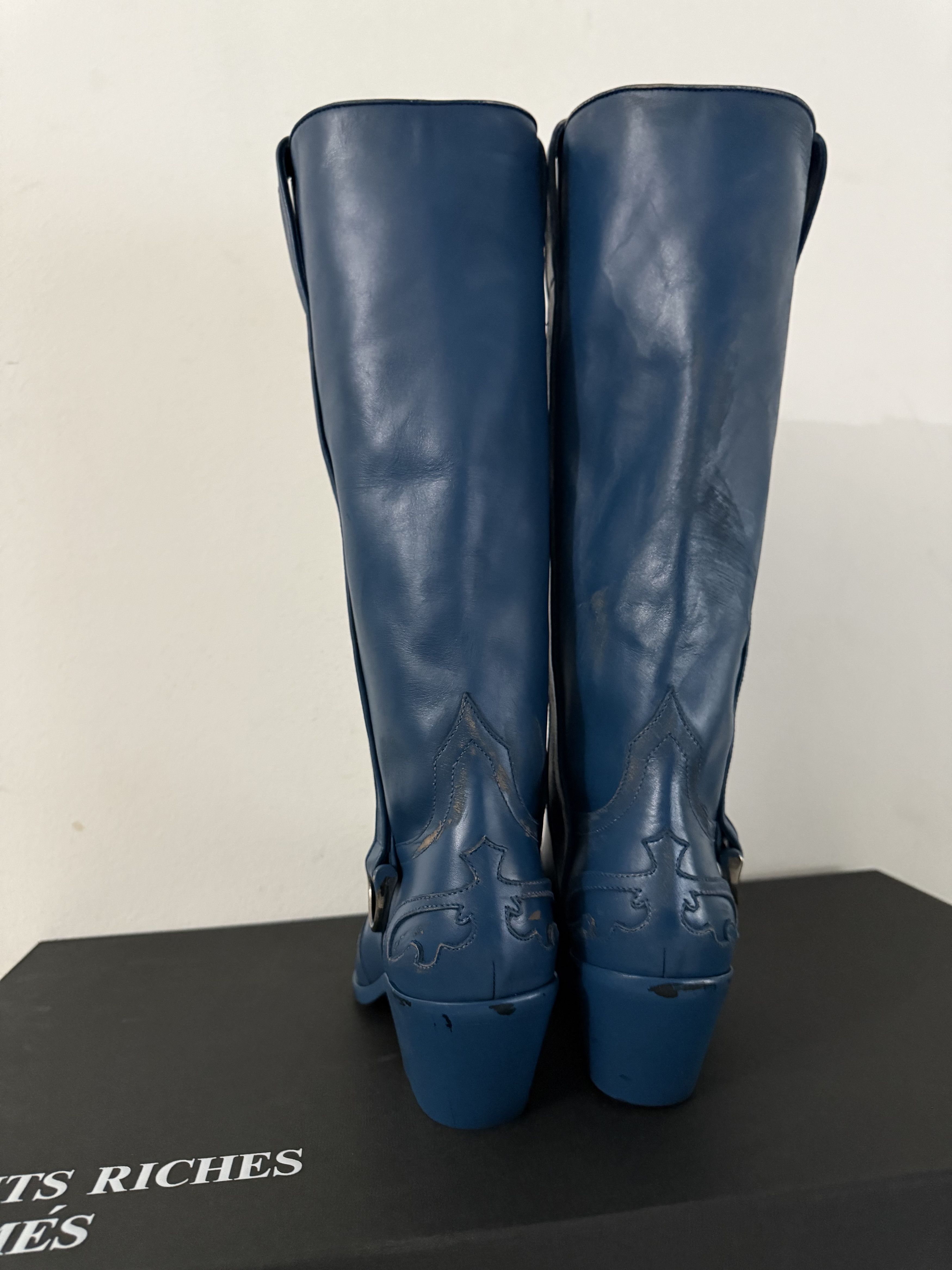 Enfants Riches Deprimes Distressed Leather Cowboy Boots Size US 9 / EU 42 - 6 Thumbnail
