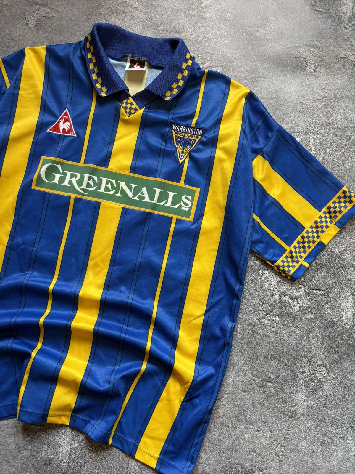 Le Coq Sportif 1997/98 Warrington Wolves Vintage Rugby Soccer Jersey Rare Size US M / EU 48-50 / 2 - 4 Thumbnail