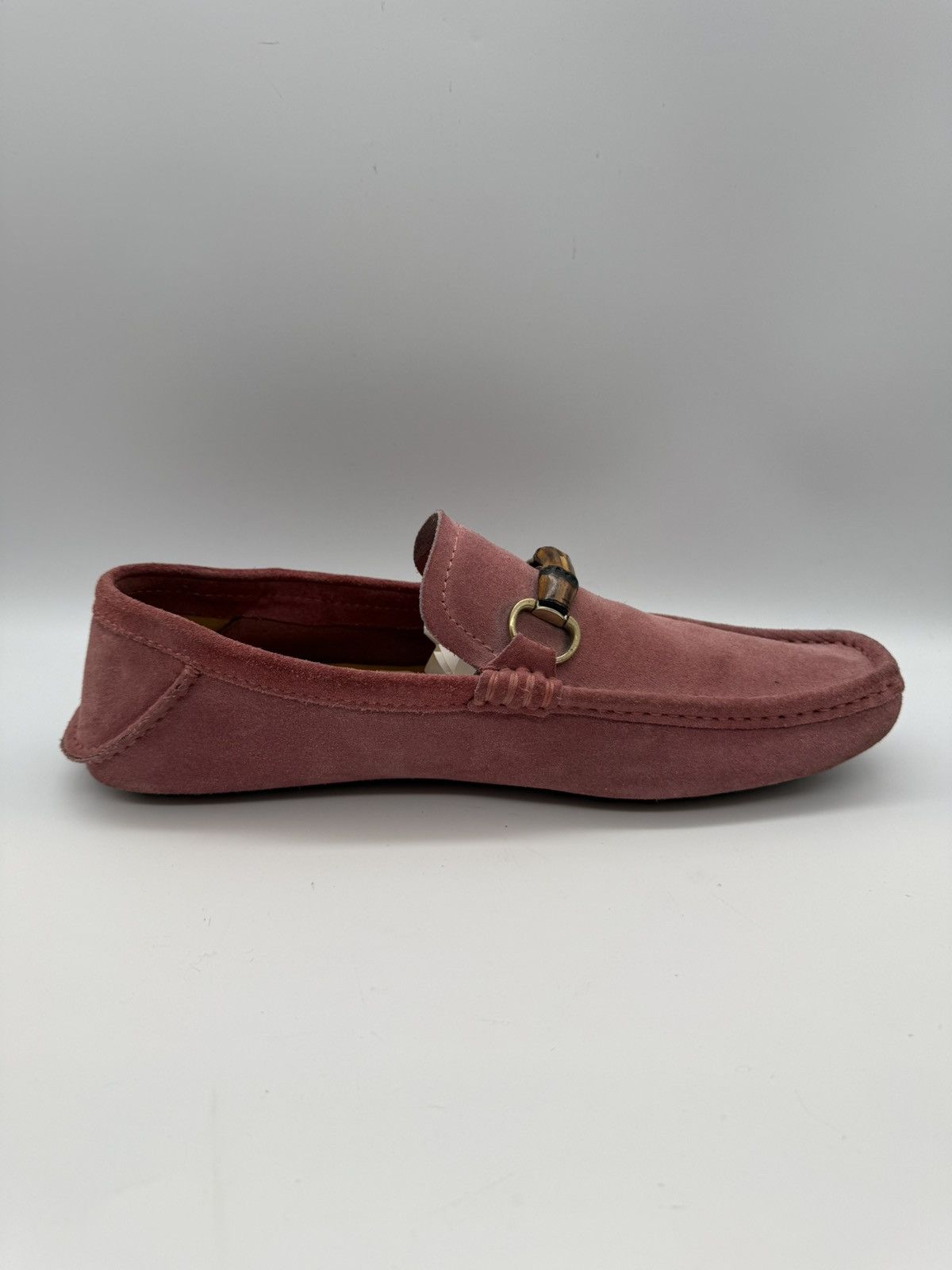 Gucci Gucci Bamboo Horsebit Suede Driving Loafers —Dusty Rose Pink Size US 11 / EU 44 - 6 Thumbnail