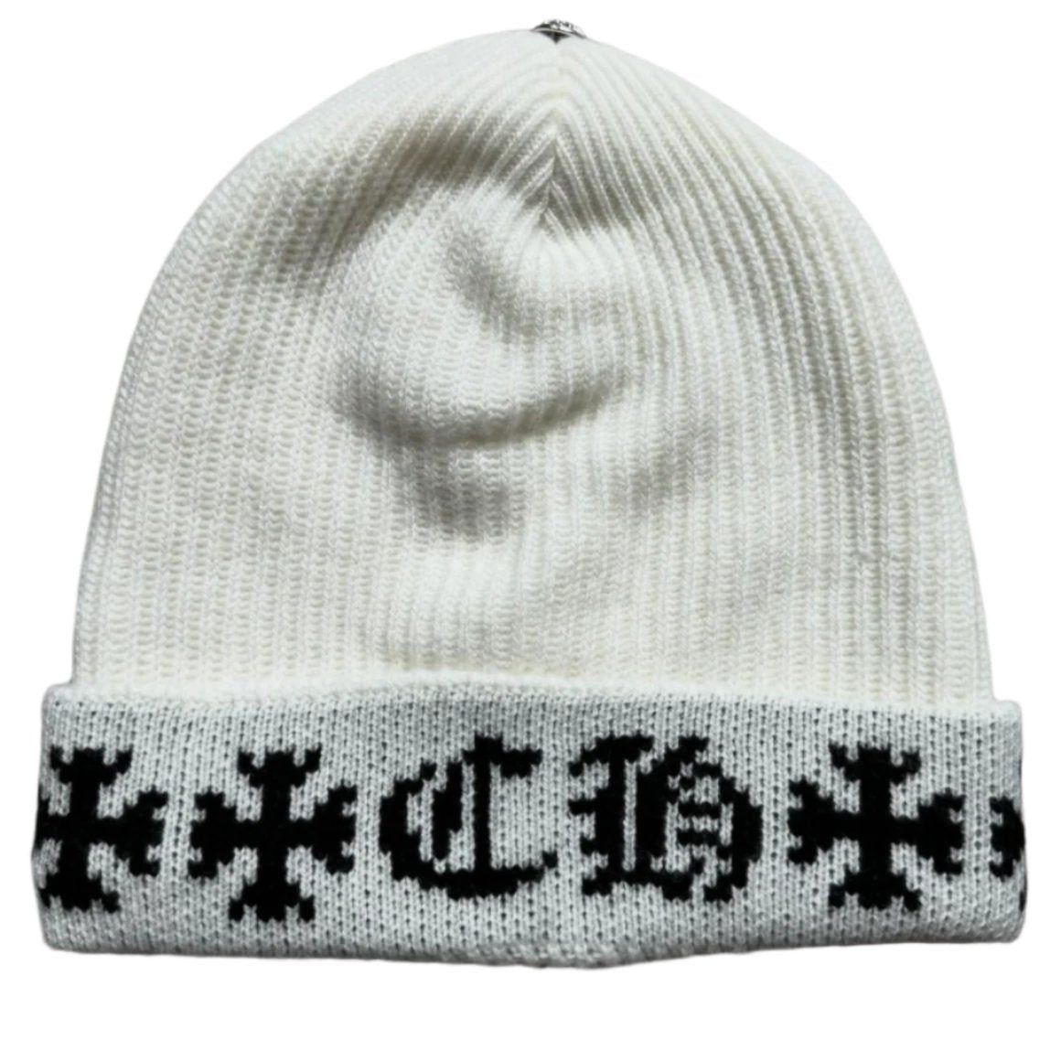 Chrome Hearts Aspen Exclusive Big Daddy Cashmere Beanie White Size ONE SIZE - 1 Thumbnail