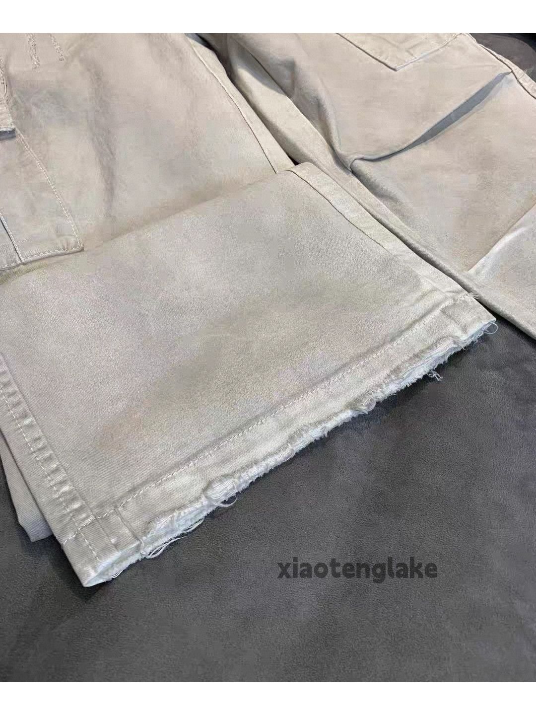 Vintage Unisex utility punk yuppie grunge stain ripped cargo pants Size US 36 / EU 52 - 2 Thumbnail