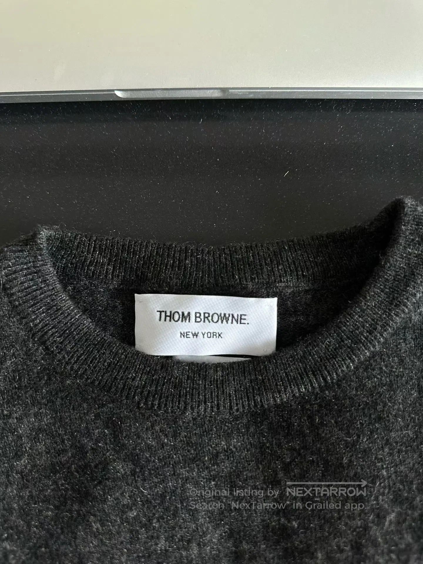 Thom Browne Thom Browne Dark Gray Cashmere Sweater| Size US XXL / EU 58 / 5 - 3 Thumbnail