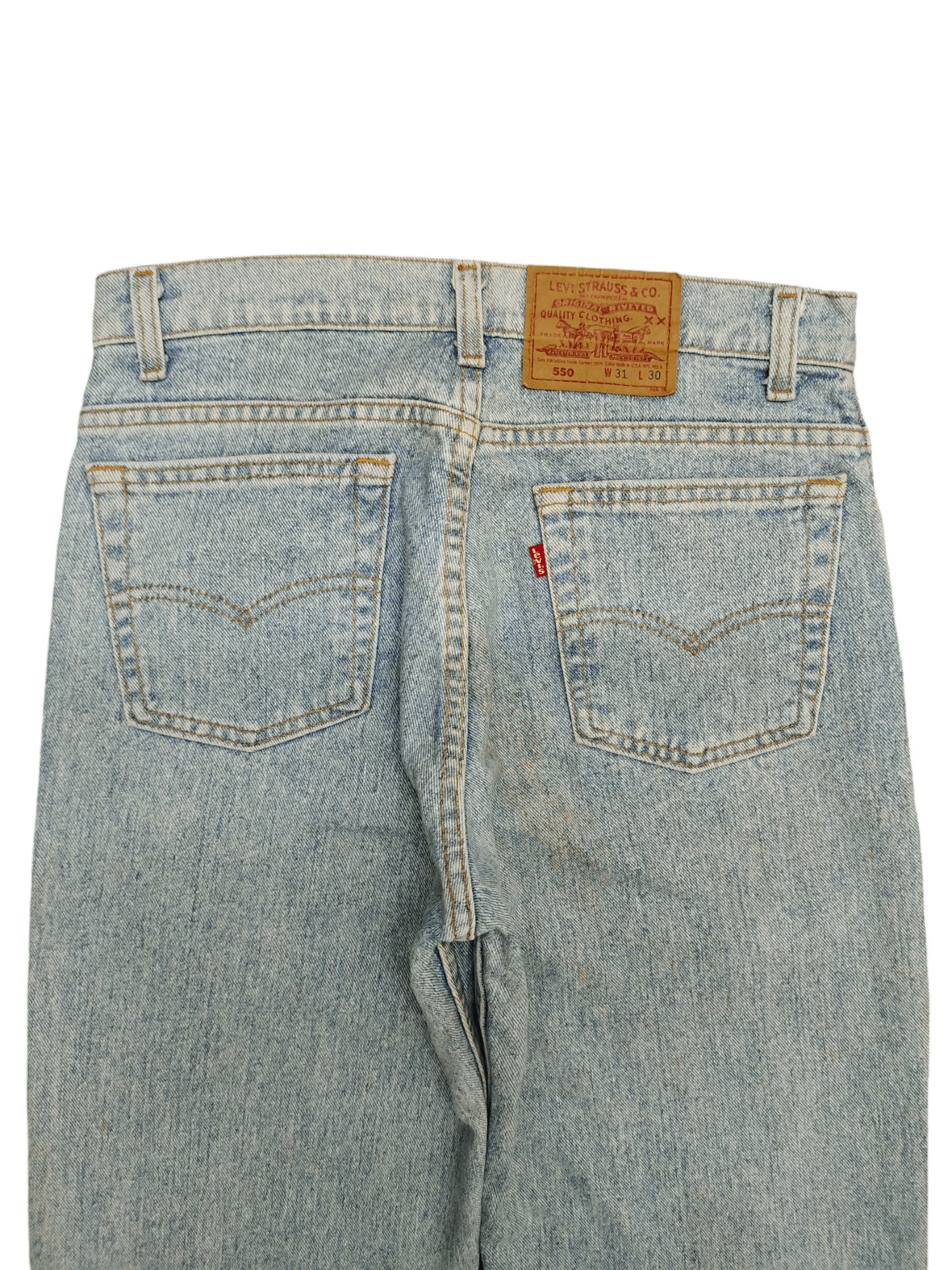 Levi's Vintage 90s Levi's 550 Sand Light Wash Denim Jeans Size US 31 - 12 Thumbnail