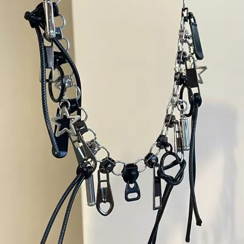 Jewelry Cyber Punk Zipper Necklace Size ONE SIZE - 2 Thumbnail