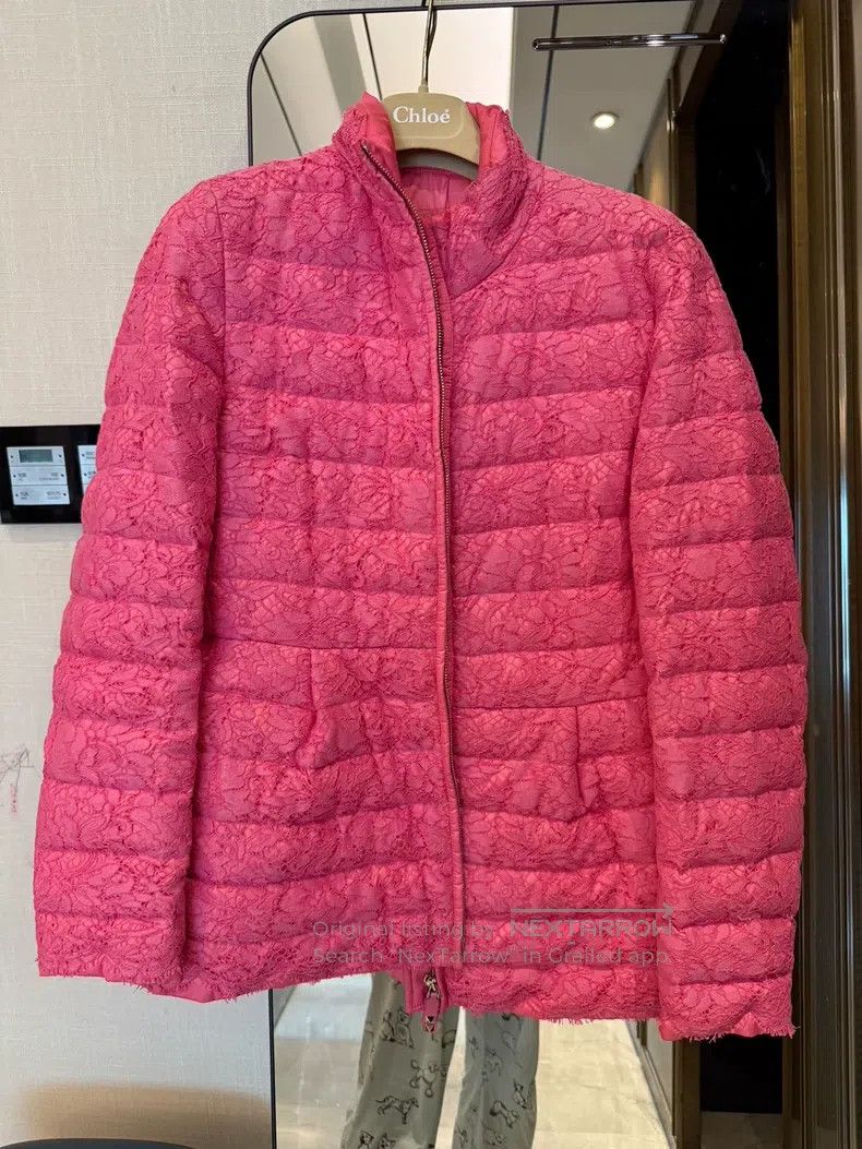 Valentino Valentino Rose red full lace down jacket Size M / US 6-8 / IT 42-44 - 4 Thumbnail