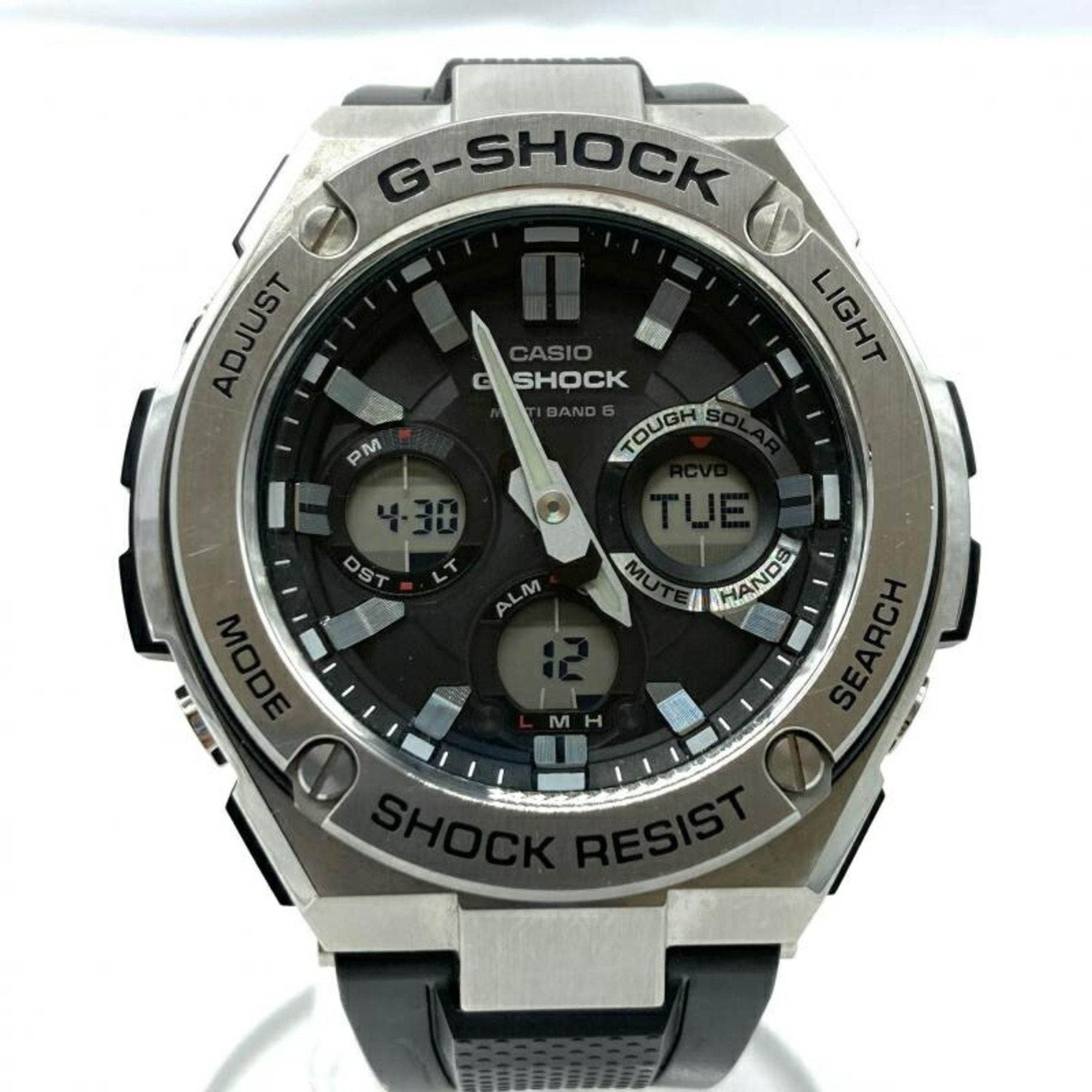 image of Casio G-Shock Watch Gst-W110-1Ajf G-Steel Casio G-Shock G-Steel Radio Solar Metal Silver X Black, W
