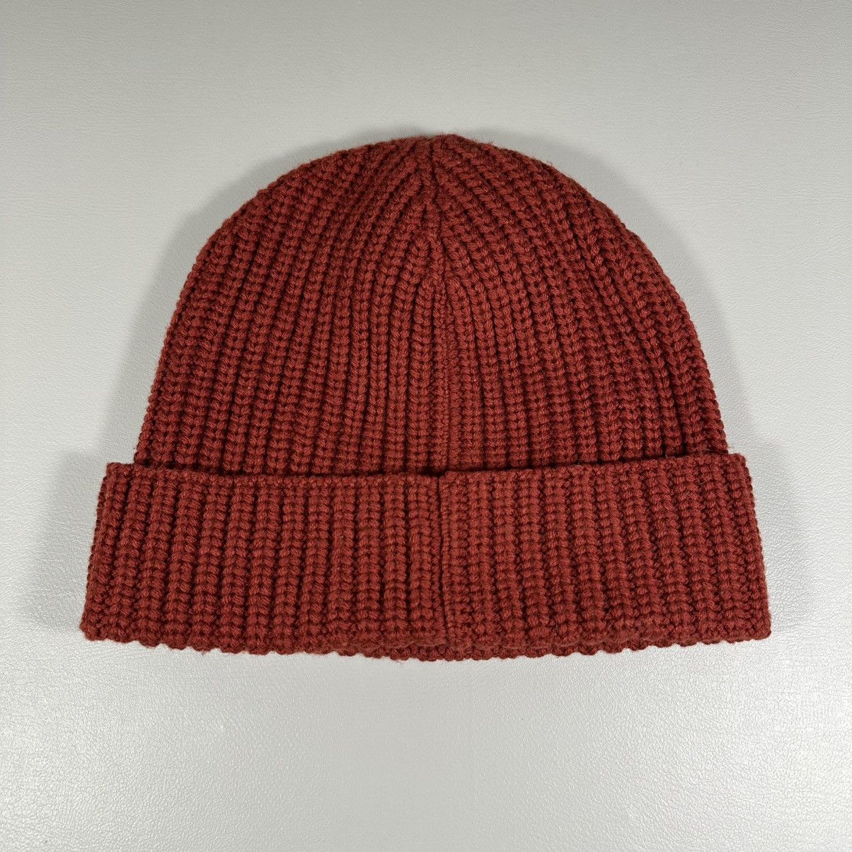 Coach COACH Embossed Knit Merino Wool Beanie in Terracotta Color Size ONE SIZE - 3 Thumbnail