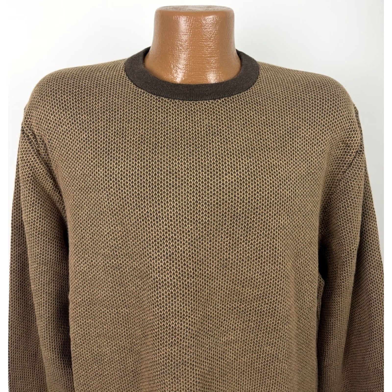 Cremieux Daniel Cremieux Pullover Sweater Mens XL Supima Cotton Knit Brown Size US XL / EU 56 / 4 - 2 Thumbnail