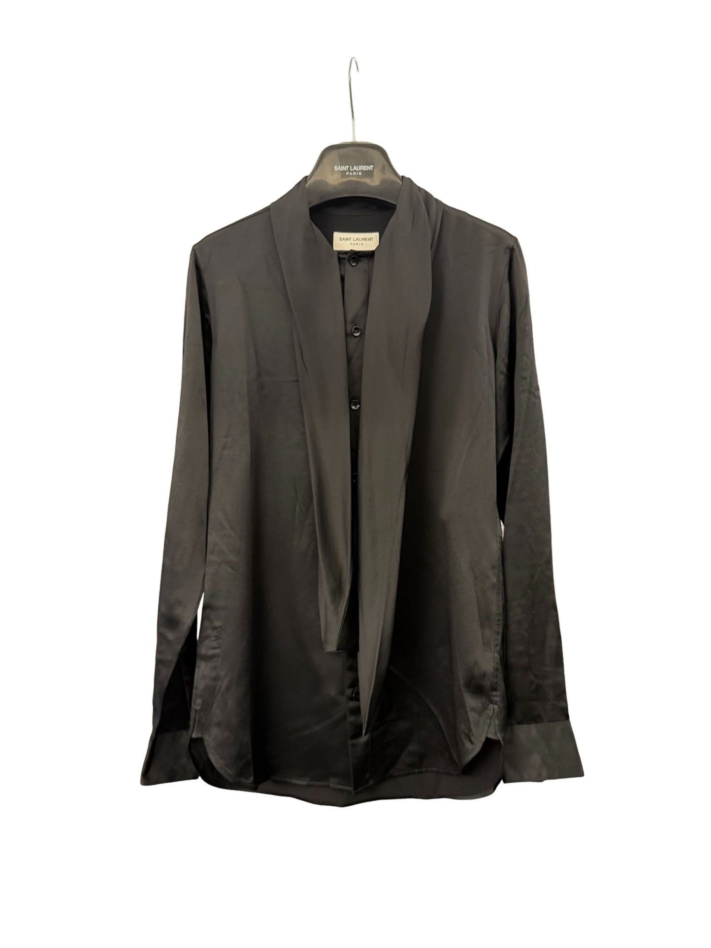 Saint Laurent Paris Saint Laurent Silk Bow Shirt Size S Size US S / EU 44-46 / 1 - 1 Thumbnail