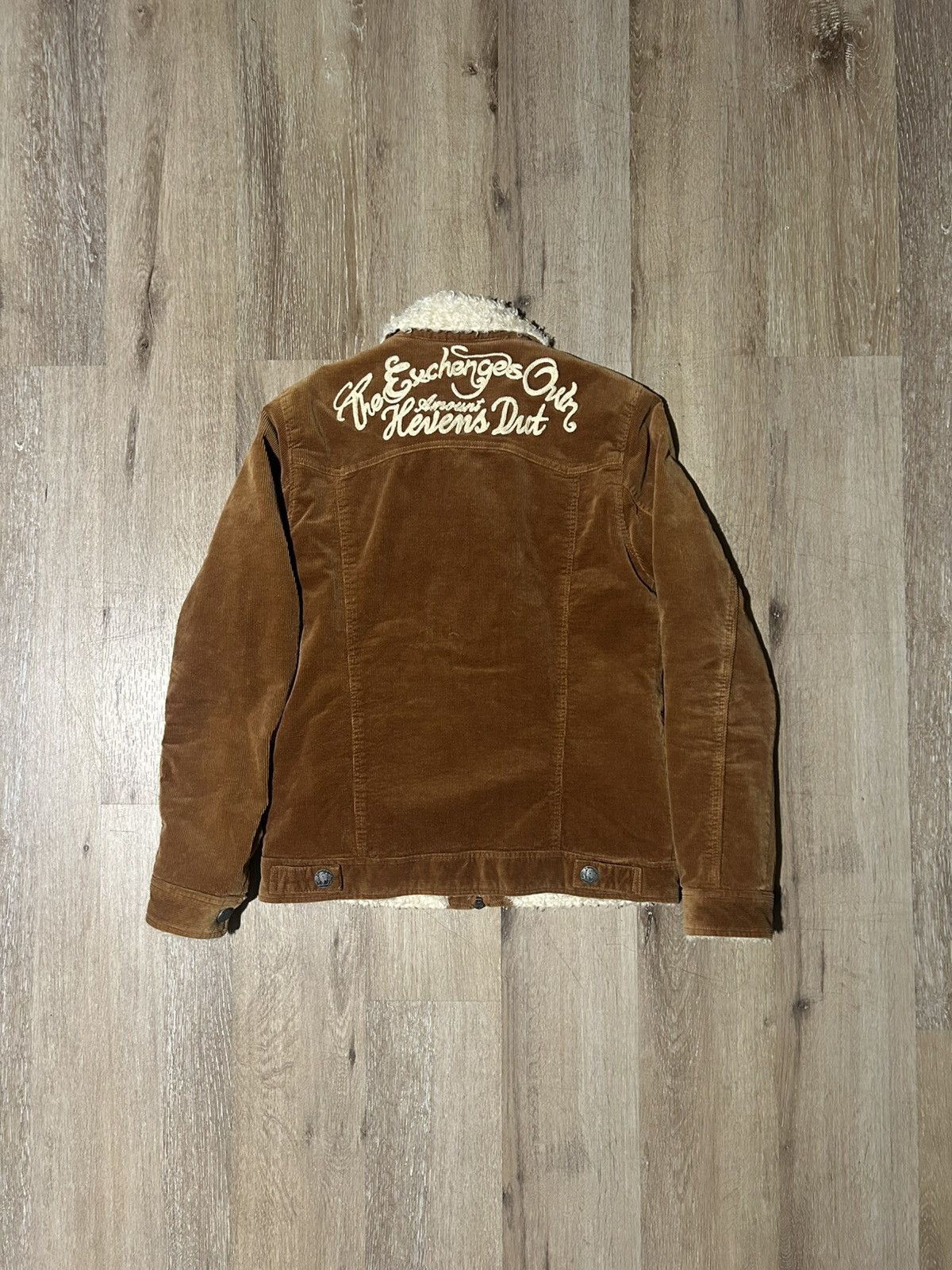 In The Attic Japanese Brand Corduroy Embroidered Faux Fur Jacket Size US S / EU 44-46 / 1 - 4 Thumbnail