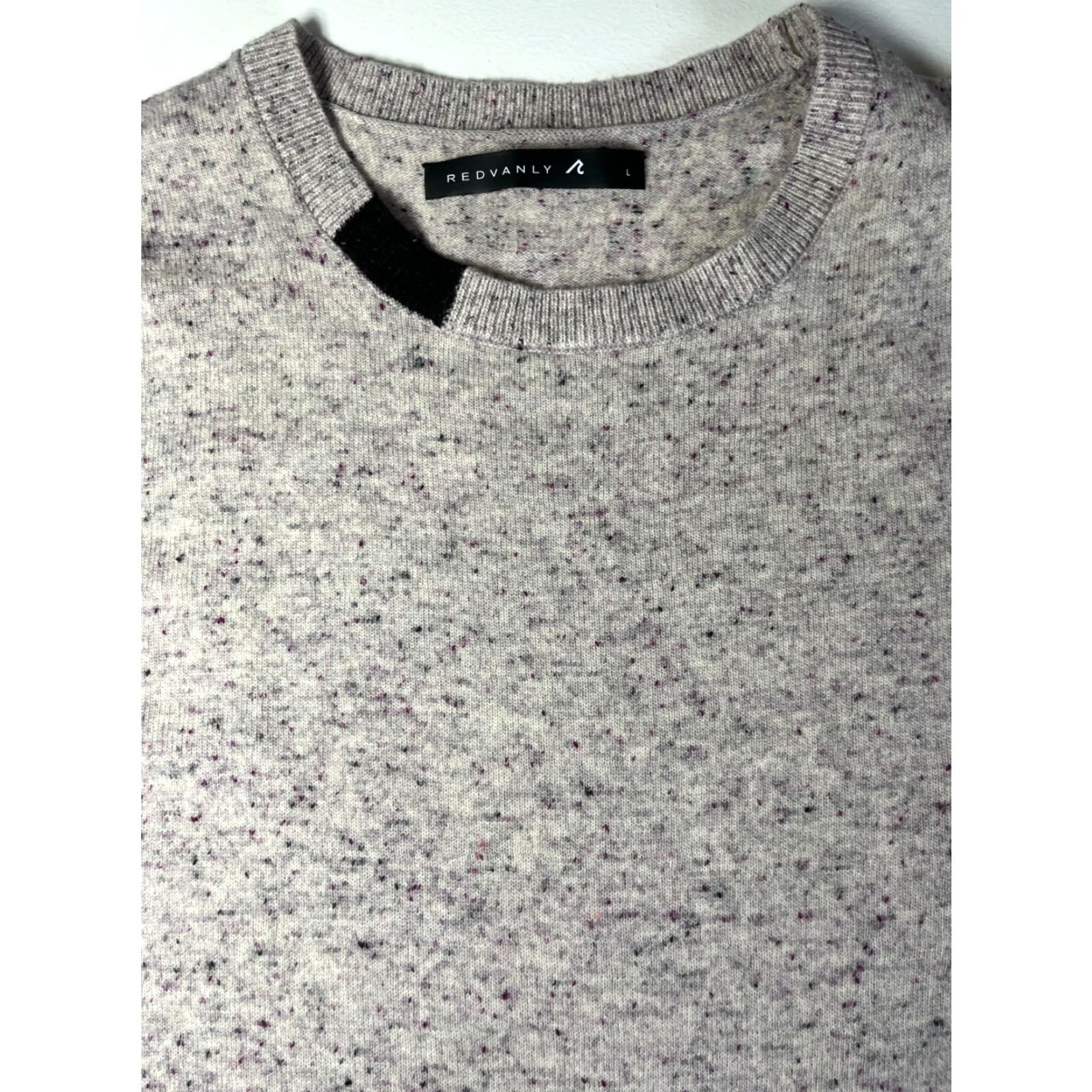Vintage VINTAGE Redvanly Men's Gray Purple Merino Wool Crewneck Sweater L Pullover Knit 100% Merino Wool Classic Winter Casual Mens Size US L / EU 52-54 / 3 - 6 Thumbnail