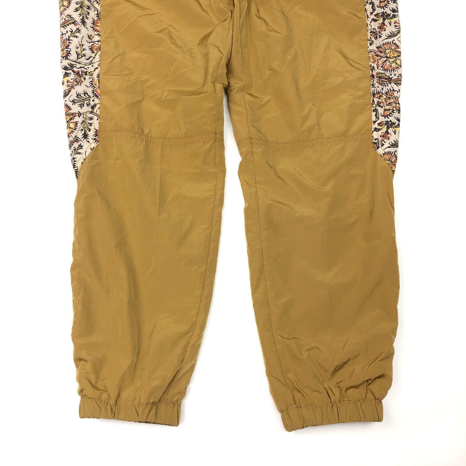 Urban Outfitters Urban Outfitters Tan Mustard Floral Swishy Pants Joggers Size 30" / US 8 / IT 44 - 2 Thumbnail