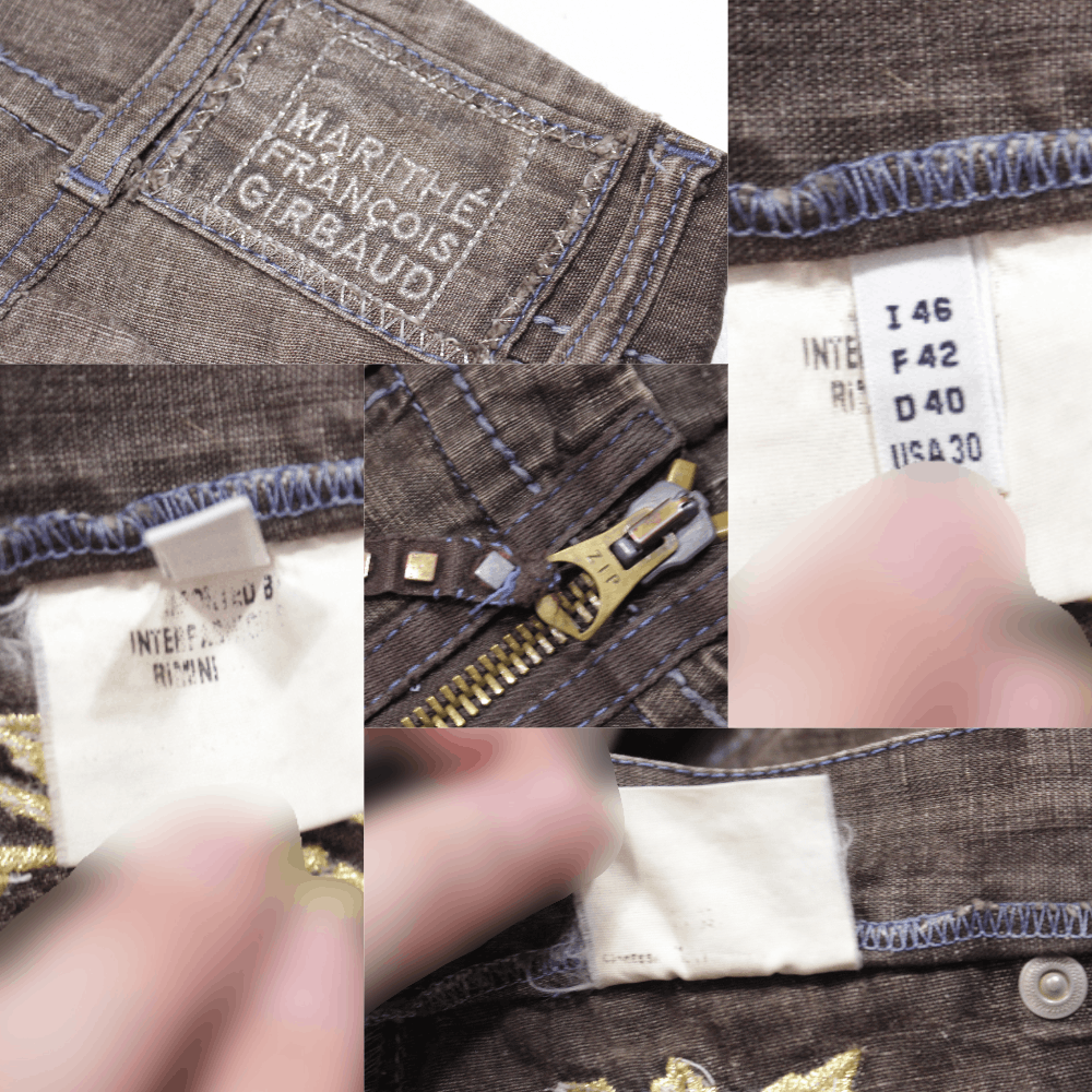 Marithe + Francois Girbaud 90S Cargo Zip Twisted Cropped Pants Vintage Size US 30 / EU 46 - 8 Thumbnail