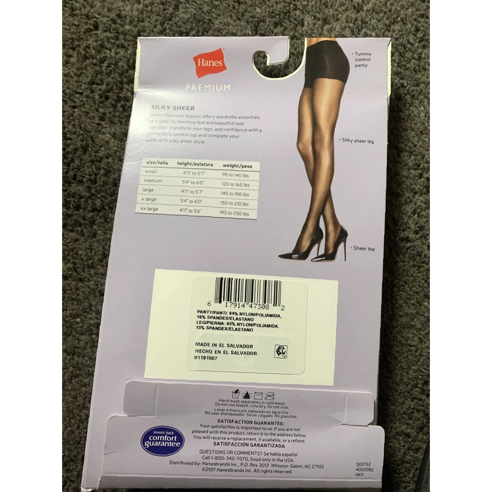 Hanes NWT Hanes Premium Silky Lighter Coverage Tummy Control Sheer Tights Off Black XL Women Hanes Tights Sheer 20 Denier Tagless Size ONE SIZE - 5 Thumbnail