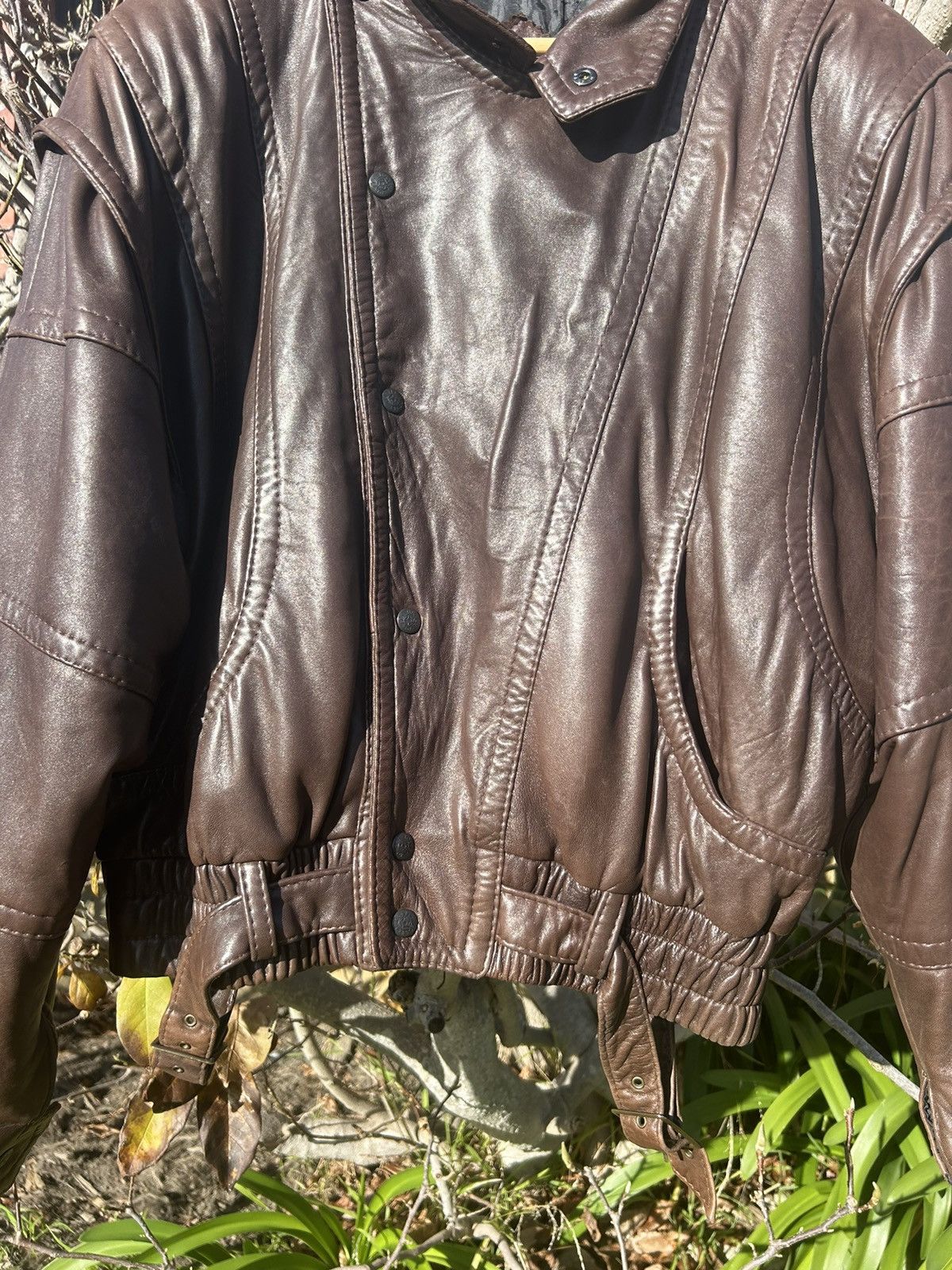 Other 1992 Leather Bomber Jacket Size US XL / EU 56 / 4 - 3 Thumbnail