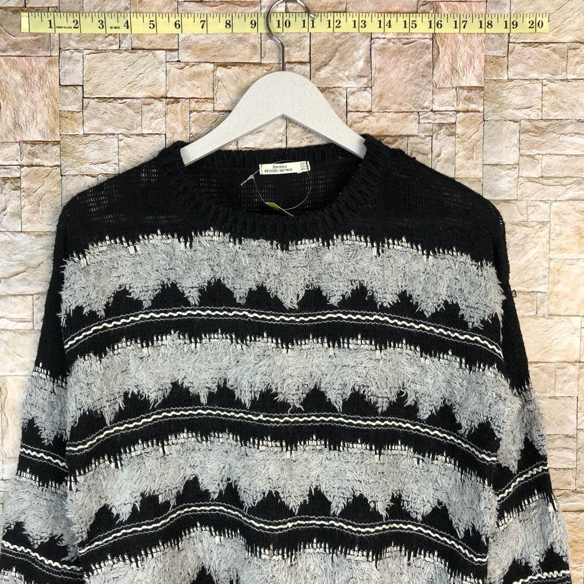 Homespun Knitwear × Japanese Brand × Vintage Bershka mohair fur vintage Black Knitwear #A1058 Size M / US 6-8 / IT 42-44 - 5 Thumbnail
