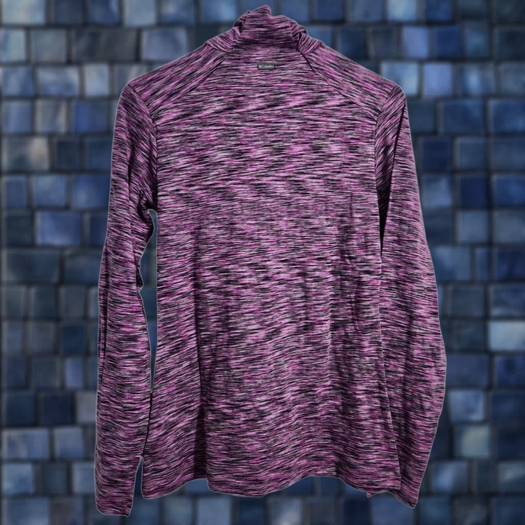 Vintage Columbia Womens Pullover Shirt Zip Mock Neck Long Sleeve Space Dye Pink M 1/4 Zip Activewear Subtle Knit Pattern Size M / US 6-8 / IT 42-44 - 1 Thumbnail