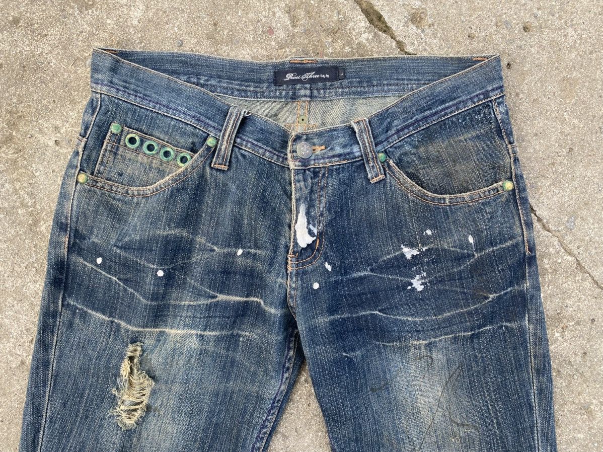 Japanese Brand × KMRii ROOTTHREE Painter Studded Flare Jeans Size US 32 / EU 48 - 7 Thumbnail