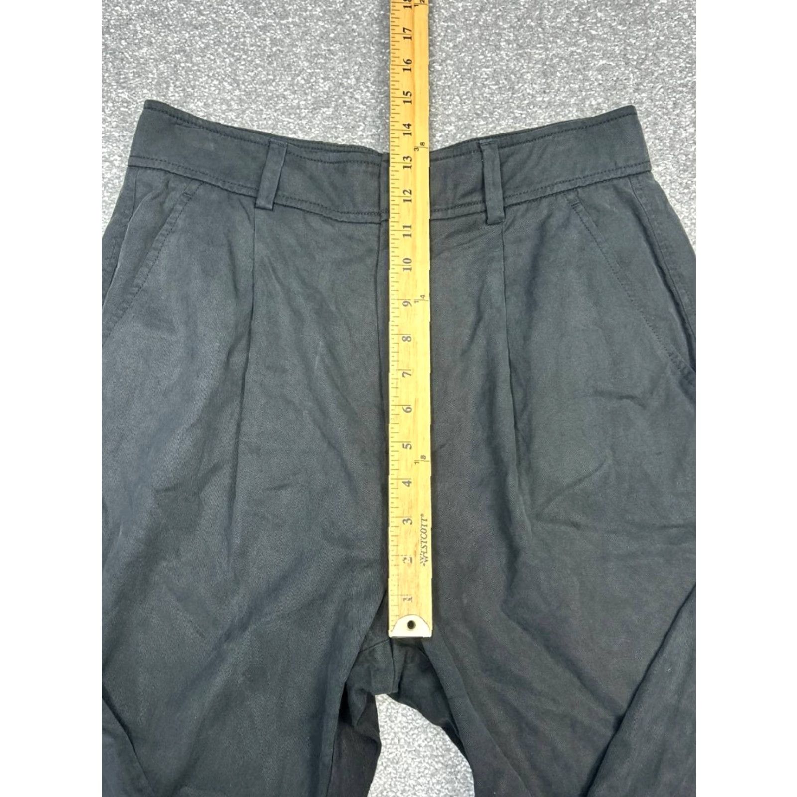 Everlane Everlane Chino Pants Women 8 Black Cotton Stretch Pleated High Rise Straight Leg Size 30" / US 8 / IT 44 - 5 Thumbnail