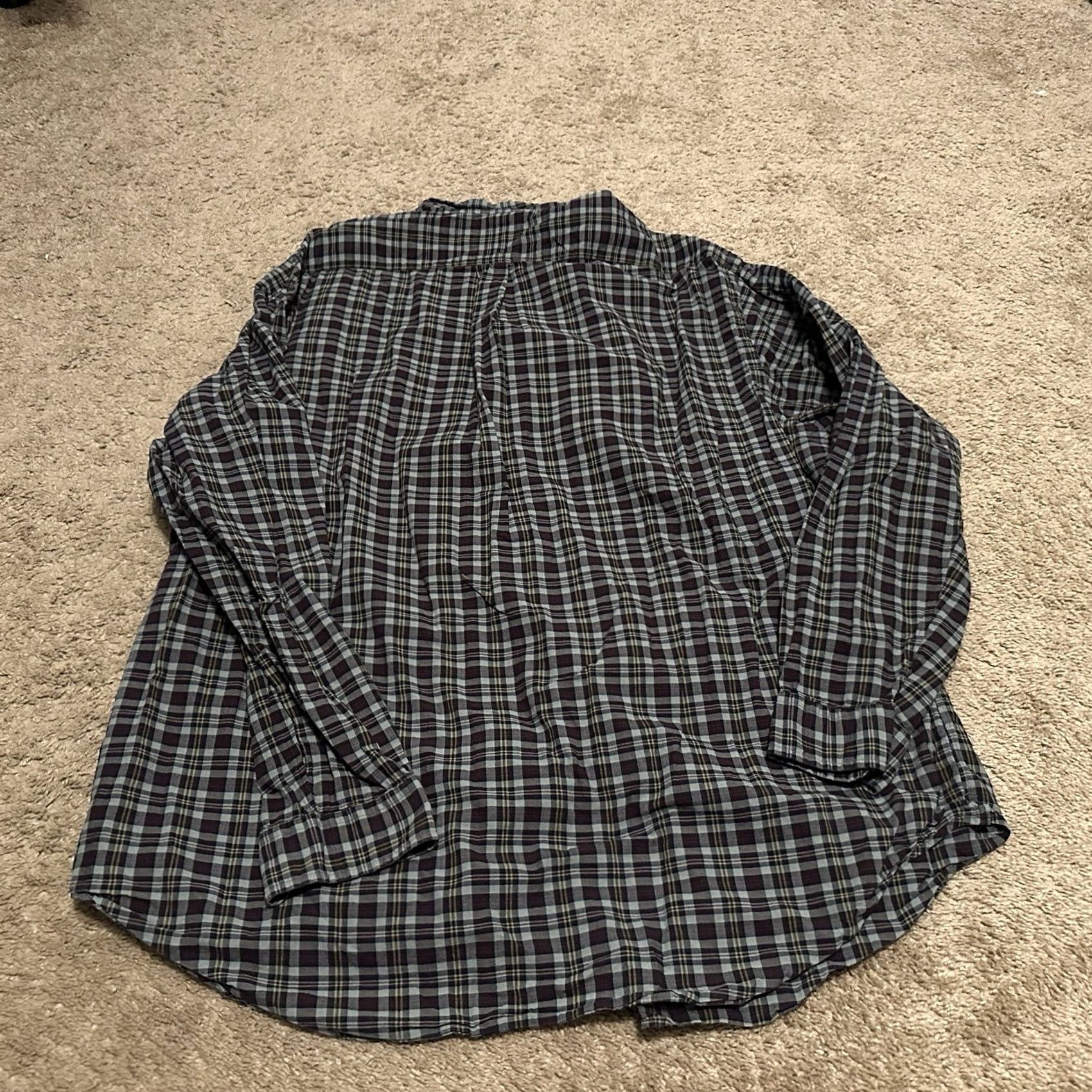 Polo Ralph Lauren VINTAGE Polo Ralph Lauren Shirt Men 4XLT Polo Ralph Lauren Collar Button-Up Long Sleeve Black Plaid Preppy Classic Size US XXL / EU 58 / 5 - 3 Thumbnail
