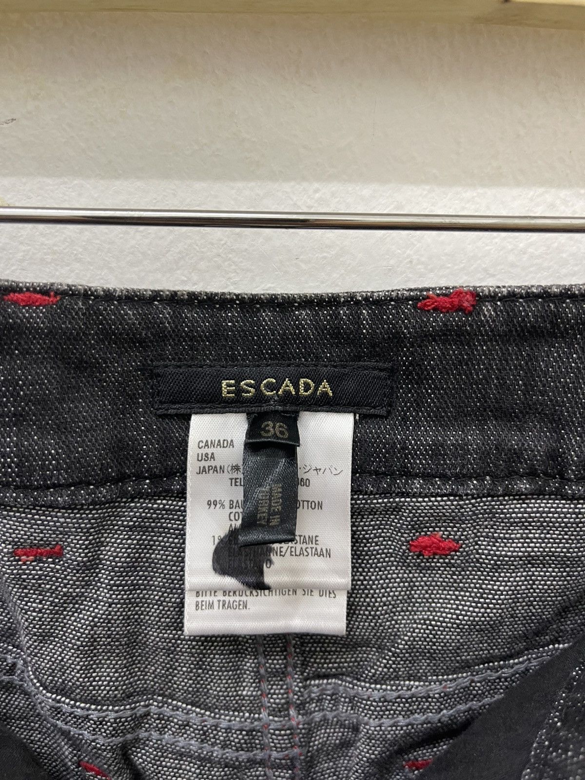 Escada Rare Vintage ESCADA Jeans Cherry Embroidered Flare Bootcut Size US 28 / EU 44 - 8 Thumbnail