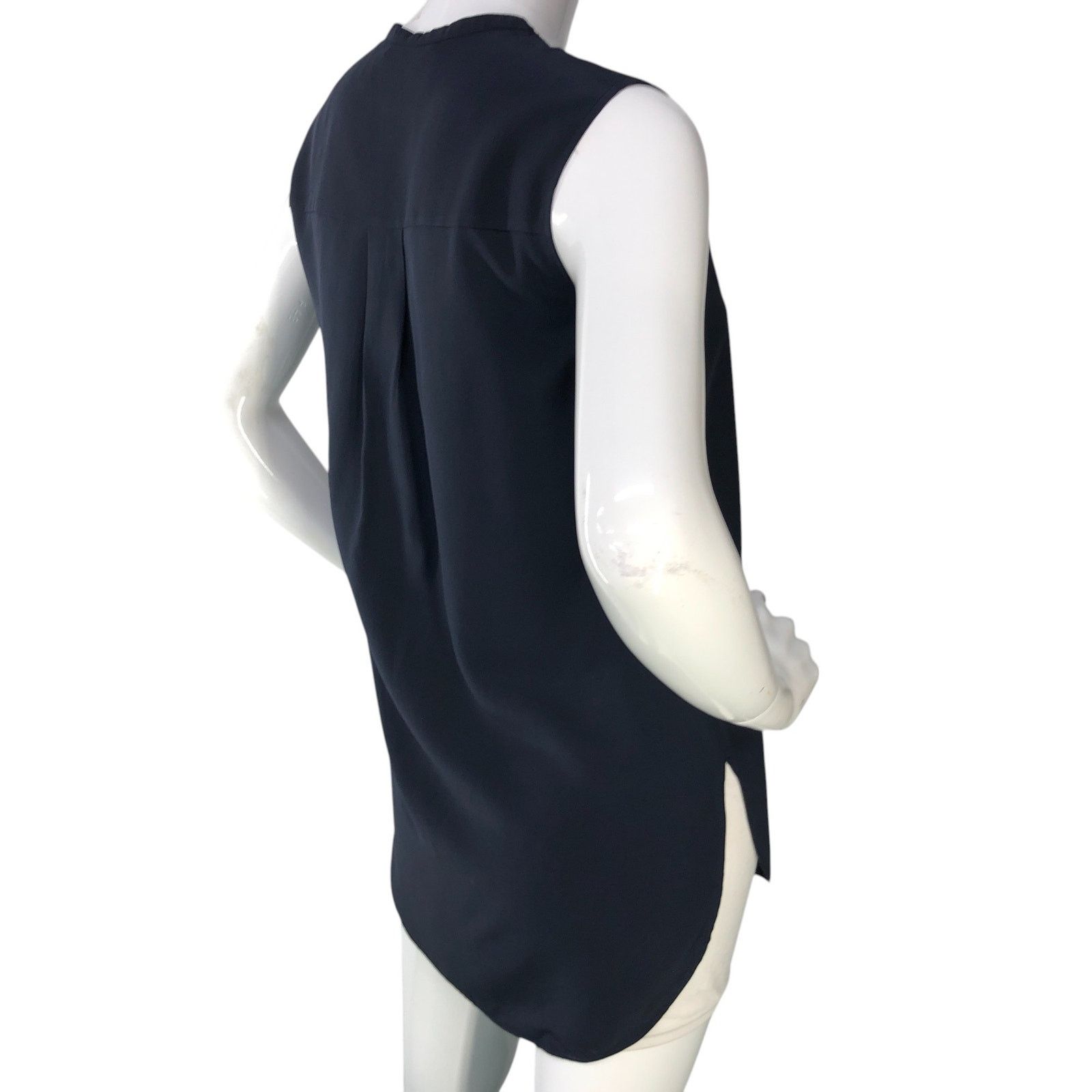 Vince Vince Size XS Tunic Top Blouse Silk Blue Two Tone Sleeveless Size XS / US 0-2 / IT 36-38 - 8 Thumbnail