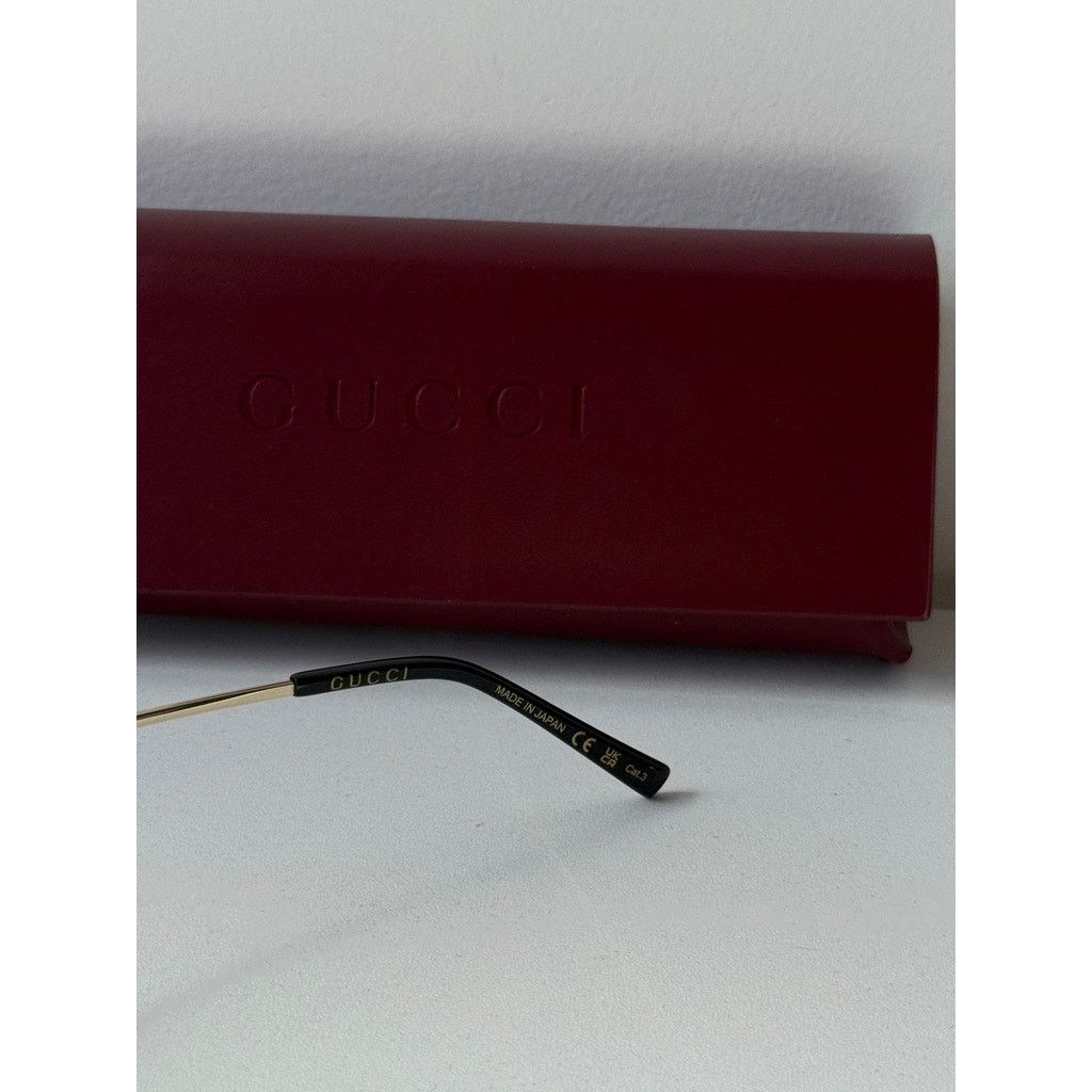 Gucci NEW Gucci GG1876S Gold Round Sunglasses $545 Size ONE SIZE - 9 Thumbnail