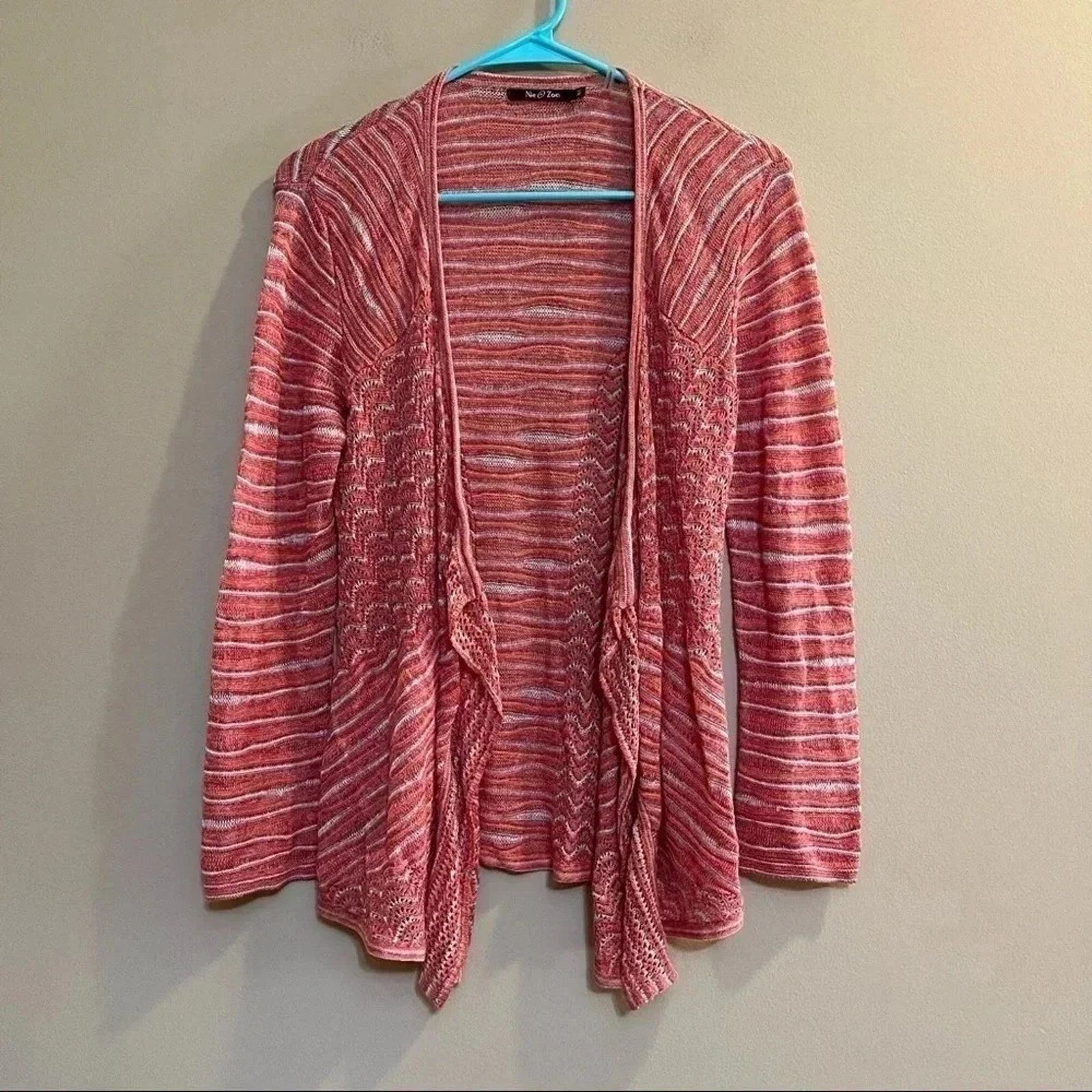 NIC+ZOE Nic + Zoe Open Front Cardigan XS Linen Silk Viscose Knit Size XS / US 0-2 / IT 36-38 - 1 Thumbnail