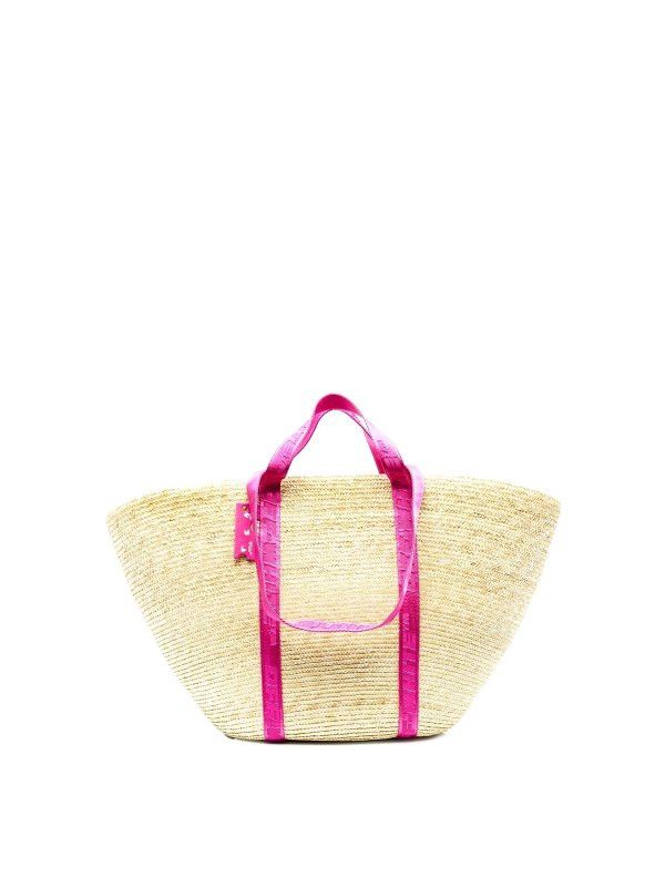 Off-White o1mle0425 Size: OS / Commercial Tote Bag in Beige Size ONE SIZE - 1 Thumbnail