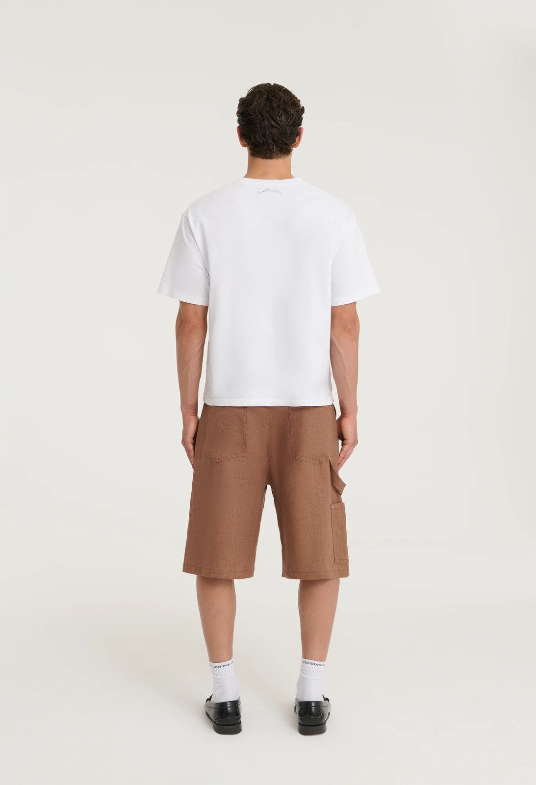 FiveFourFive FiveFourFive 545 Light Linen Carpenter Shorts Brown Size US 32 / EU 48 - 2 Thumbnail