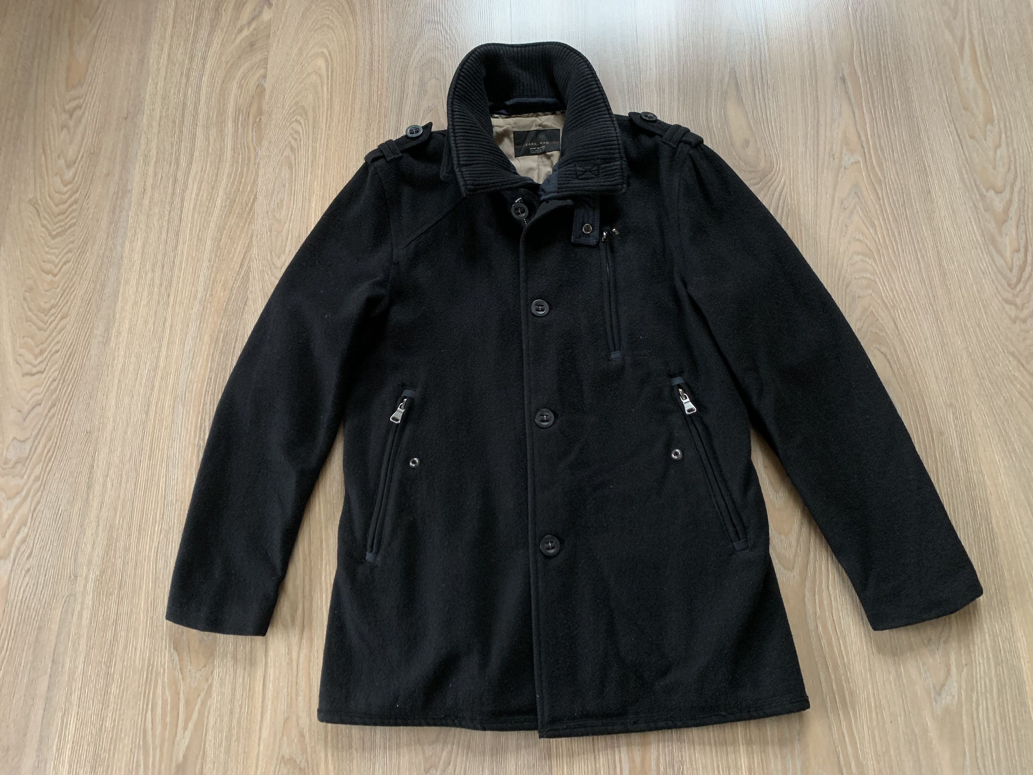 Designer × Zara Zara Man Heavy Wool Coat Size US L / EU 52-54 / 3 - 2 Thumbnail