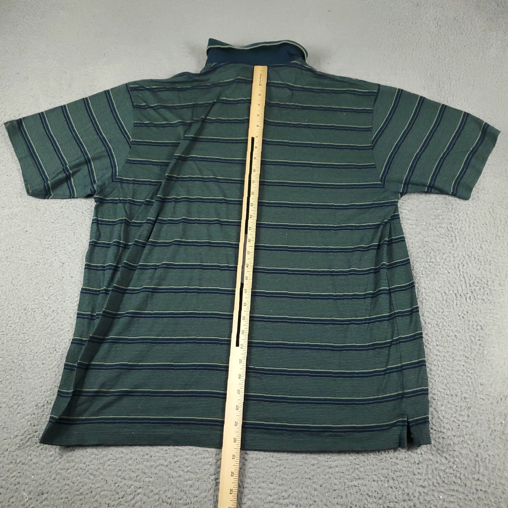 Vintage Greg Norman Polo Shirt Mens XL Green Striped Cotton Golf Casual Short Sleeve Size US XL / EU 56 / 4 - 3 Thumbnail