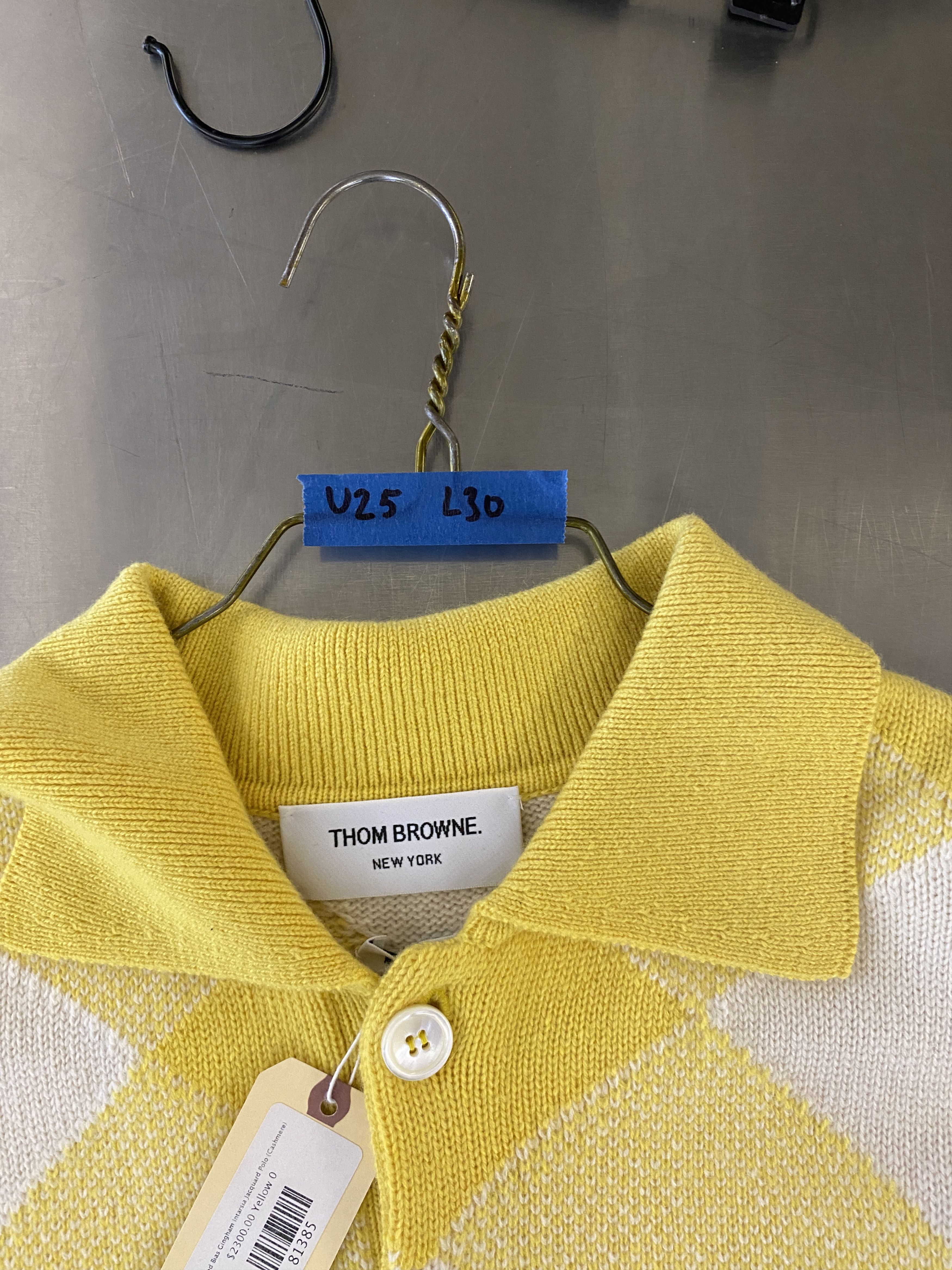 Thom Browne $2300 THOM BROWNE OVERSIZED 4 BAR GINGHAM CASHMERE CARDIGAN Size US M / EU 48-50 / 2 - 8 Thumbnail
