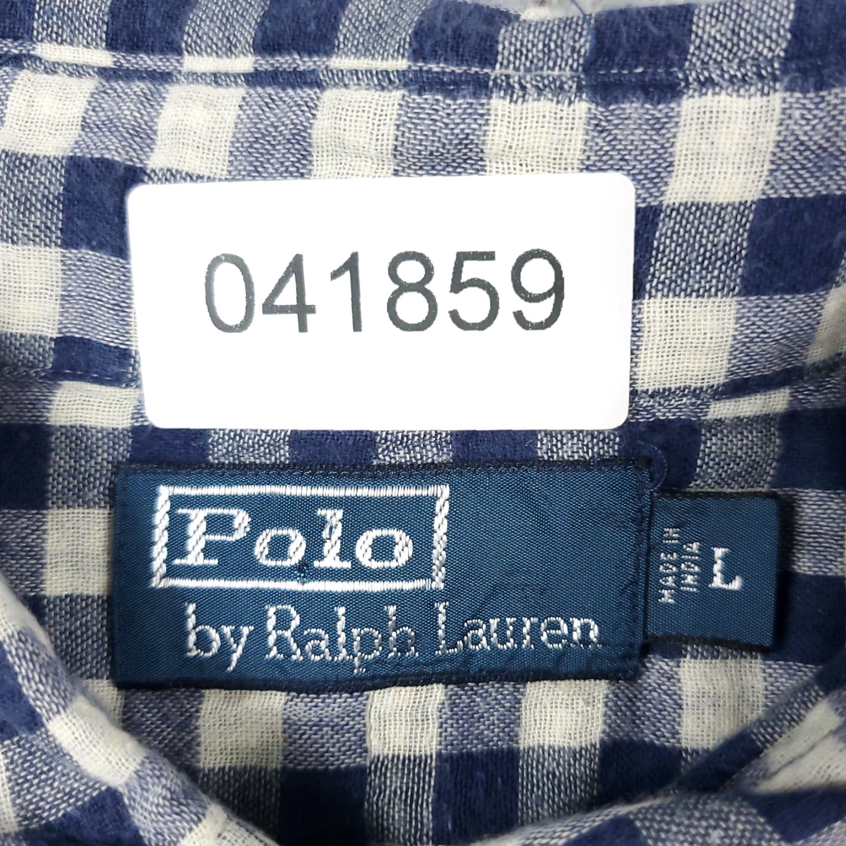 Ralph Lauren Ralph Lauren Shirt Mens Large Blue Check Knit Button Up Long Sleeve Size US L / EU 52-54 / 3 - 6 Thumbnail
