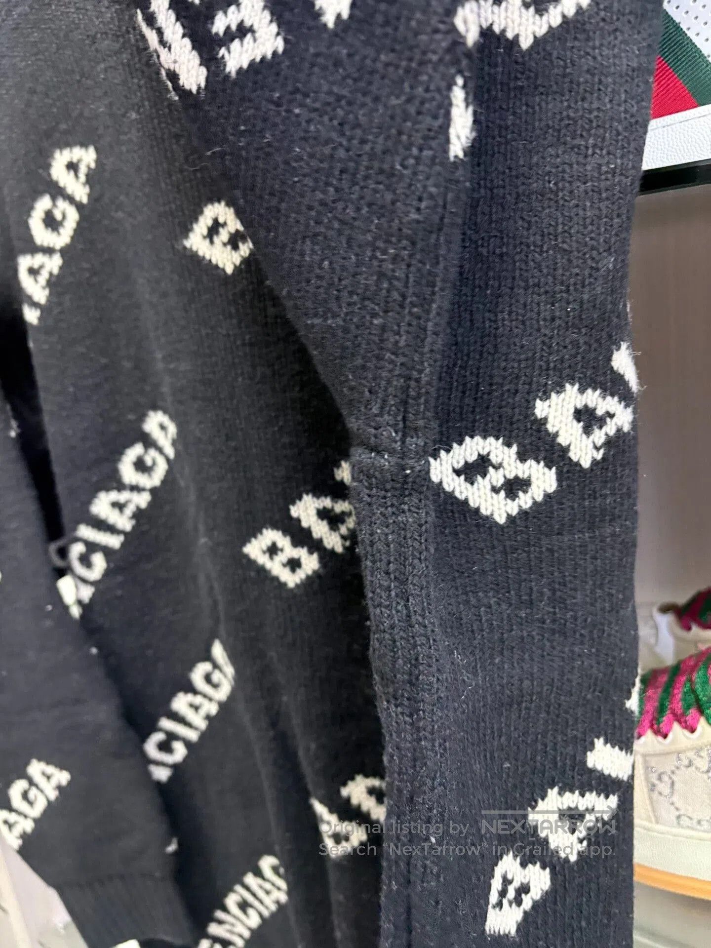 Balenciaga balenciaga printed knit sweater size l. Size US L / EU 52-54 / 3 - 4 Thumbnail