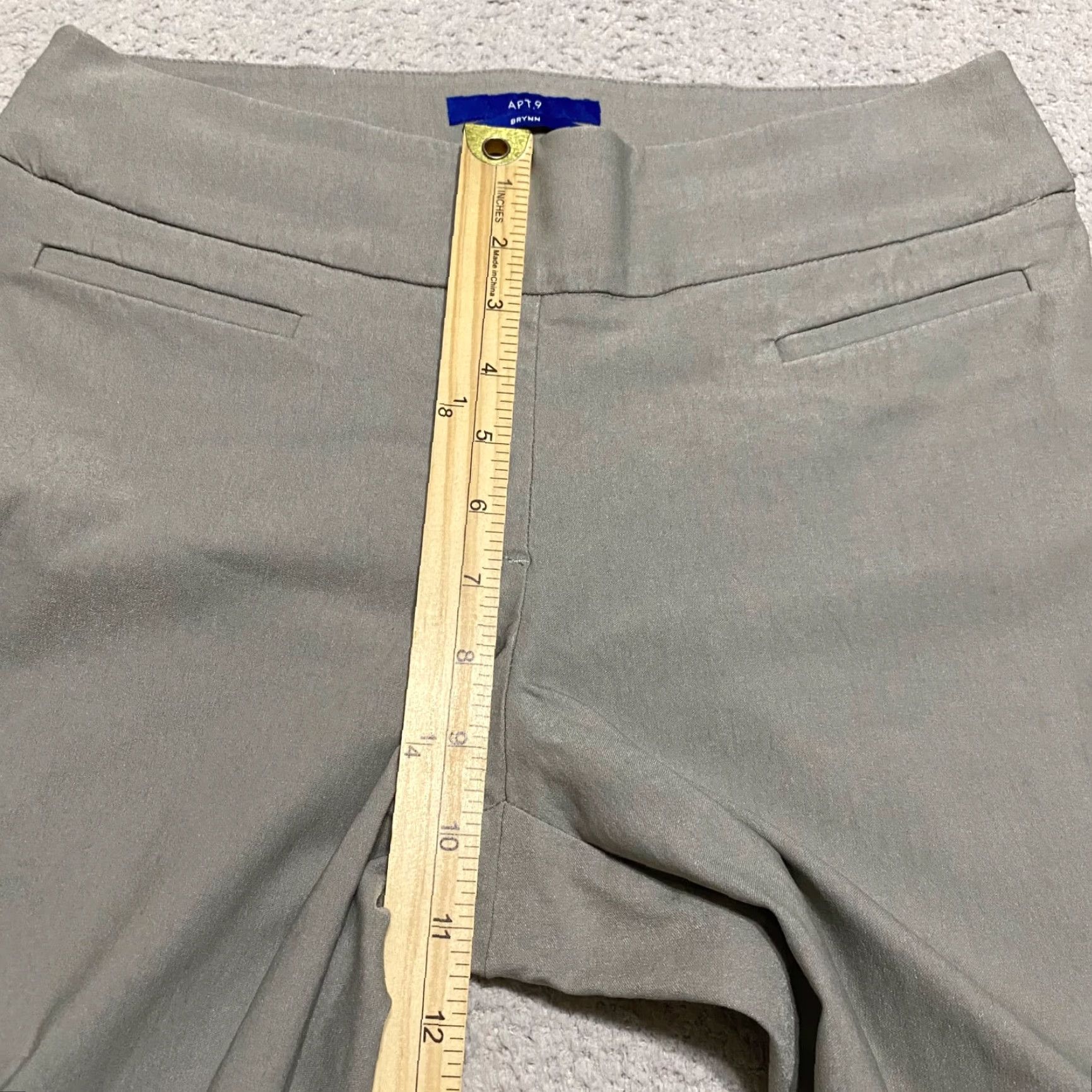 Apt. 9 Apt. 9 Womens Dress Pants Beige Stretch Brynn Pull-On Business Office Flat Front 10 Pants Womens2010s Size 32" / US 10 / IT 46 - 6 Thumbnail