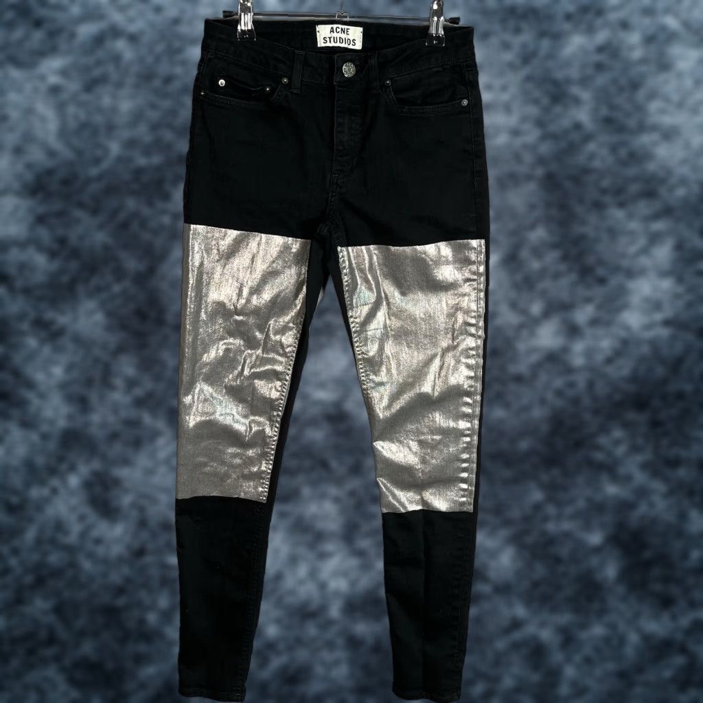 Acne Studios Acne Studios Skin 5 Jeans Women Denim Skinny 28x34 Black Foil W28 L34 Adult Womens Size 28" / US 6 / IT 42 - 1 Thumbnail