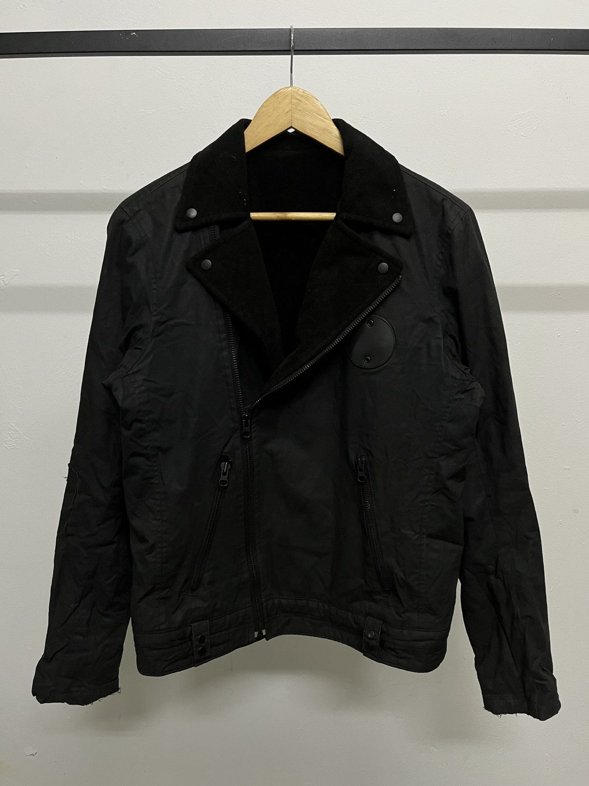 14th Addiction × GOSTAR DE FUGA Fuga Waxed Double Zip Faux Fur