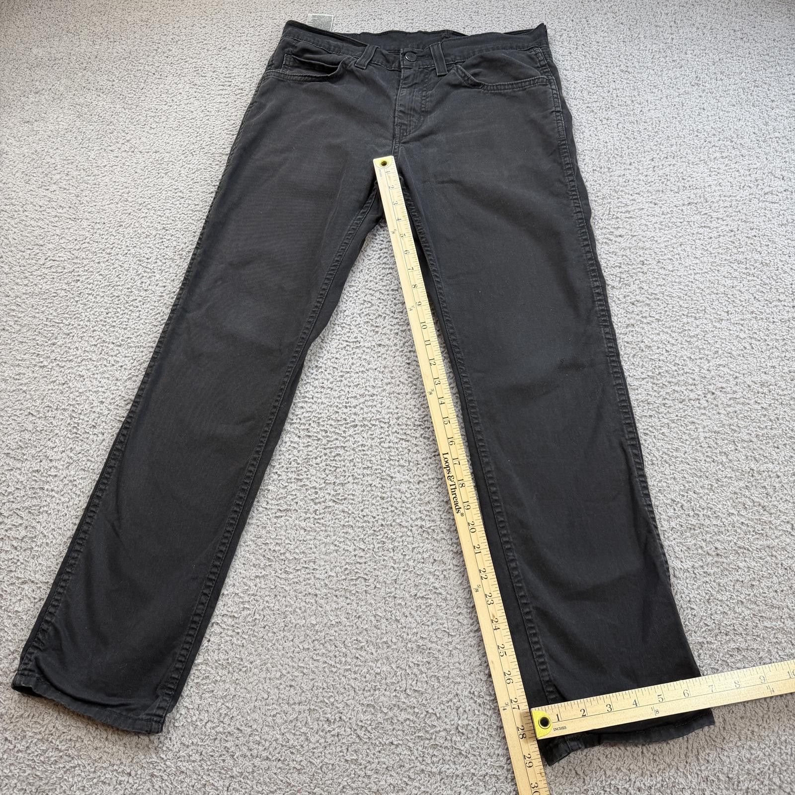 Levi's Levis 511 Jeans Mens 31x30 Slim Fit Black Stretch Faded Size US 31 - 4 Thumbnail