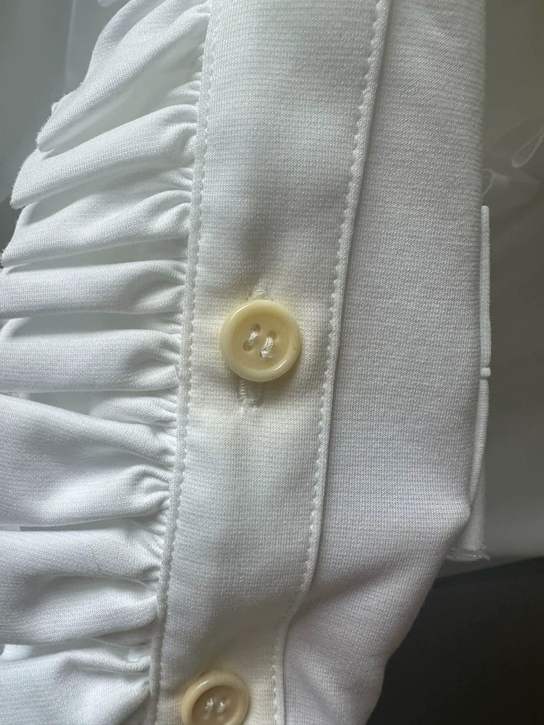 Comme des Garcons Comme Des Garcons Knead lace jacket cotton white Size S / US 4 / IT 40 - 6 Thumbnail