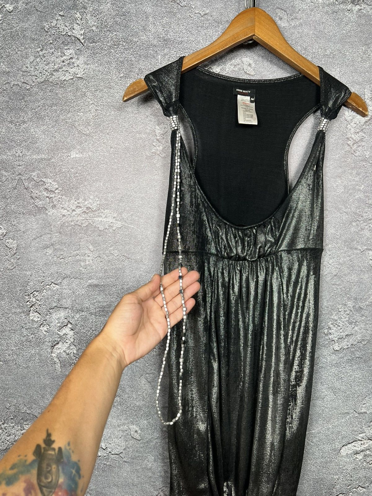 Miss Sixty Miss Sixty Y2K Vintage Shimmery Metallic Sleeveless Dress Size M / US 6-8 / IT 42-44 - 7 Thumbnail