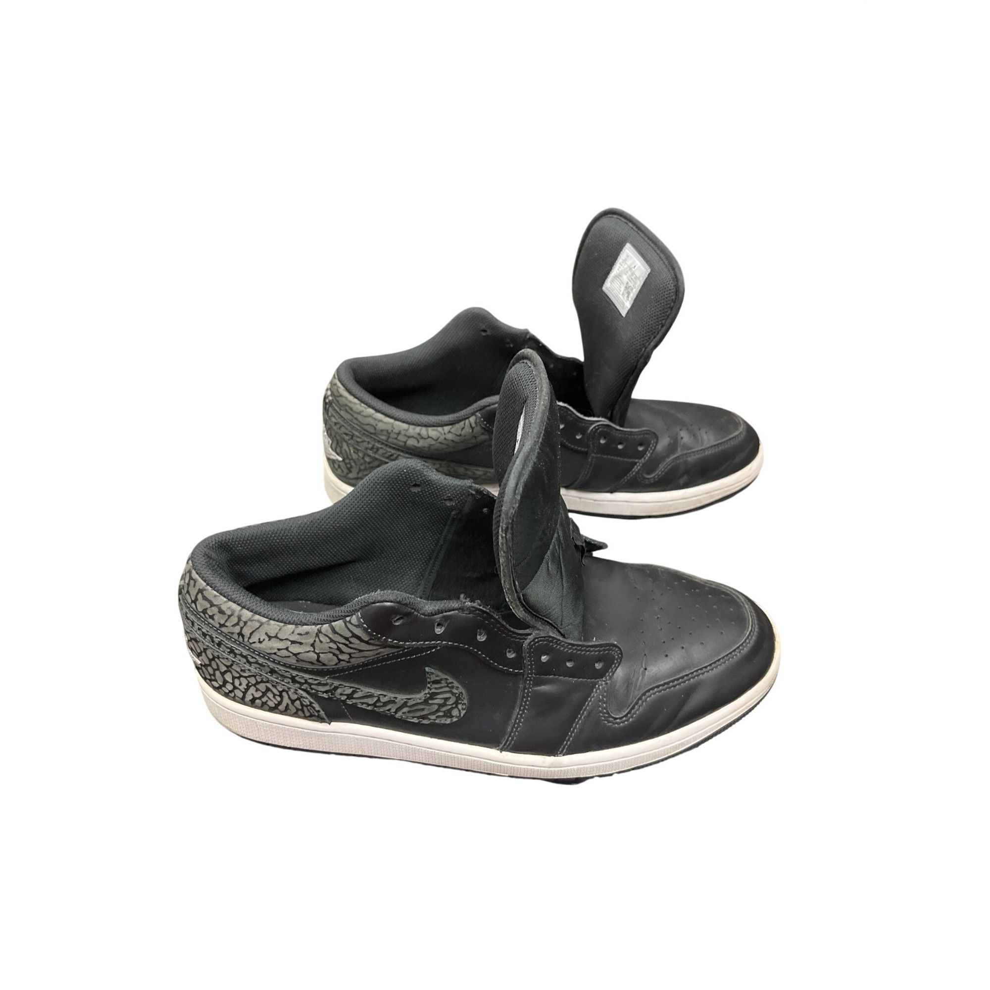 Nike Nike Jordan Air Jordan mens black leather elephant sneakers Size US 13 / EU 46 - 4 Thumbnail