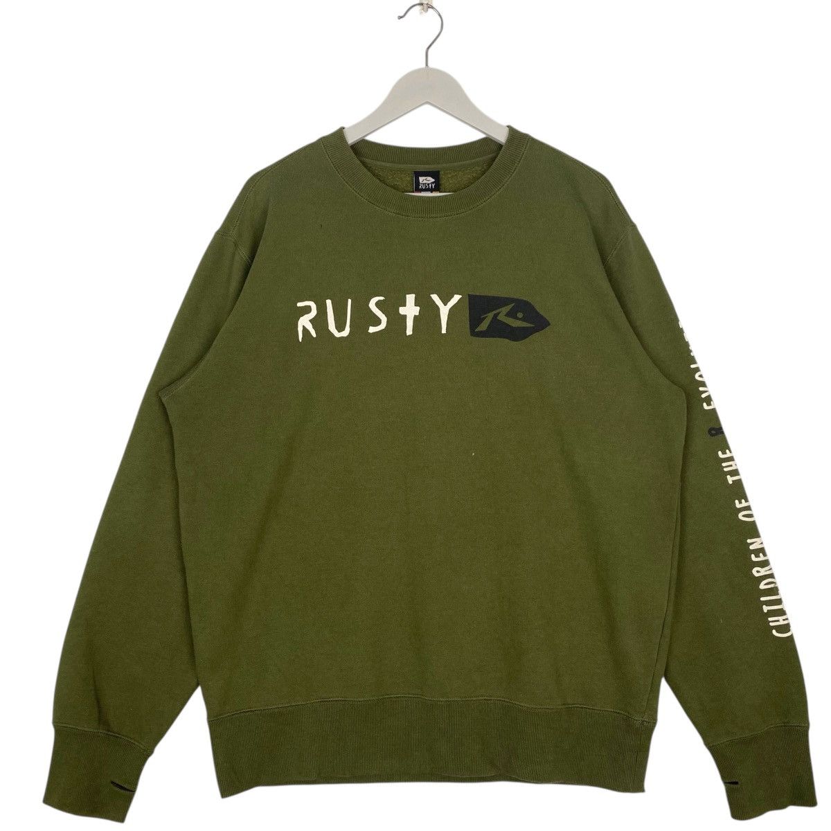 Other Vintage Rusty Big Logo Printed Crewneck Sweatshirt Green L Size US L / EU 52-54 / 3 - 1 Thumbnail