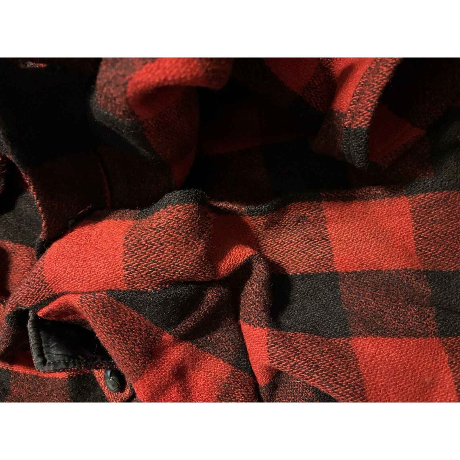 Other 1930’s Monarch Black Red Rare Flannel Missing Button Wool Size US L / EU 52-54 / 3 - 8 Thumbnail