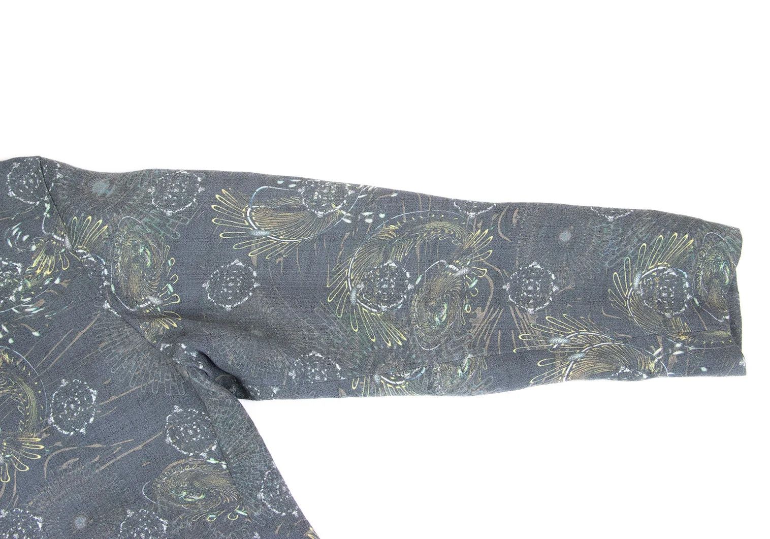 Issey Miyake Cyber Print Linen-Poly Summer Coat in Light Gray M Size US M / EU 48-50 / 2 - 5 Thumbnail
