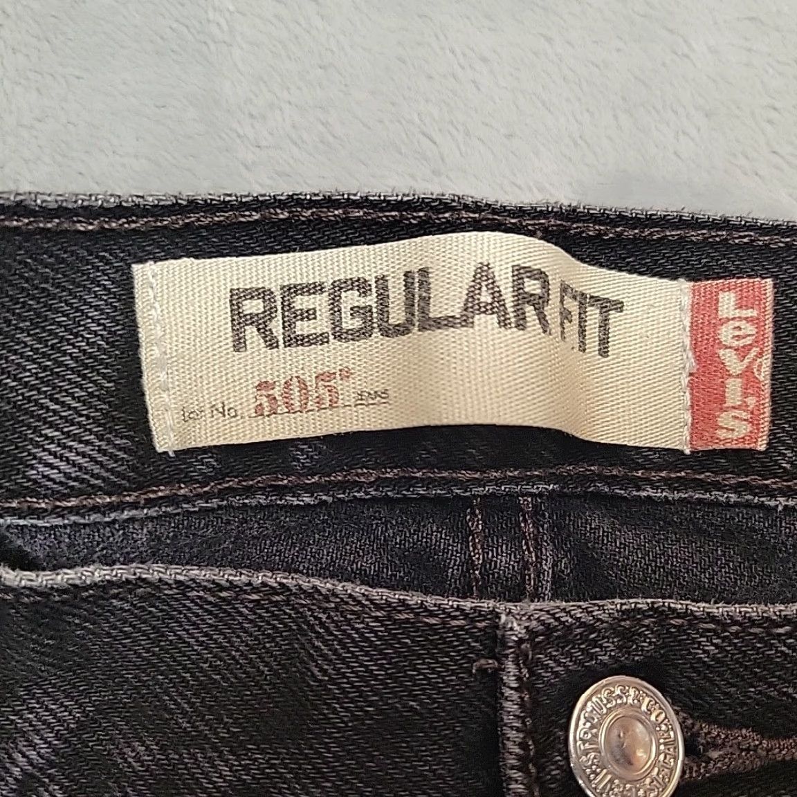 Denime Levis Jeans Mens 36x30 Black 505 Denim 100% Cotton Straight Leg Casual Pants VTG - Mens - Jeans - 36x30 - Black - 505 - Straight - Denim Size US 36 / EU 52 - 4 Thumbnail